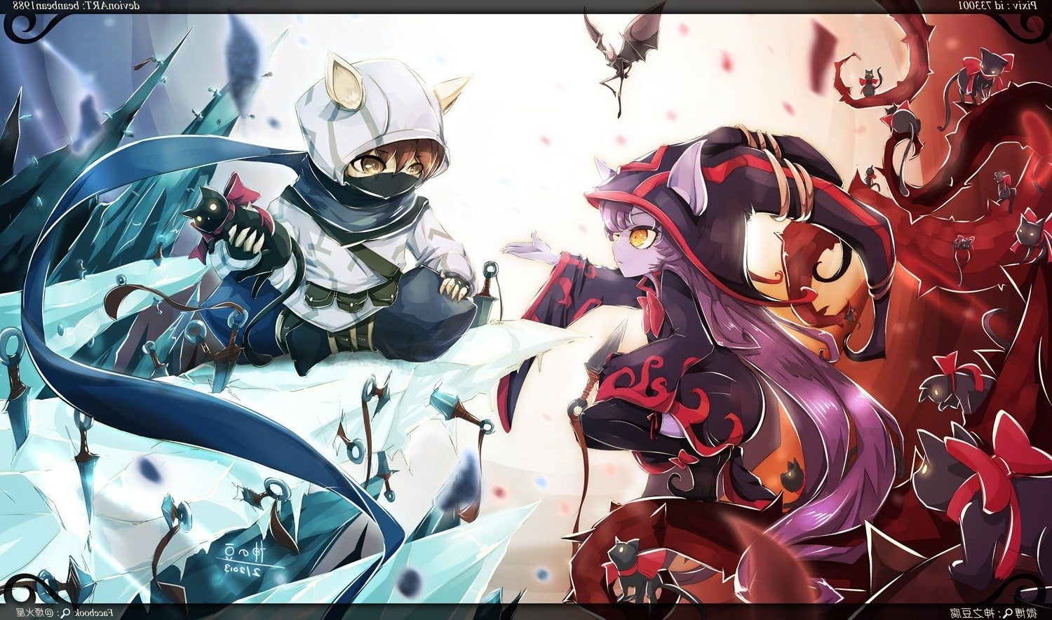 720P, Lulu, Black Cats, League Of Legends, Kennen, HD Wallpaper