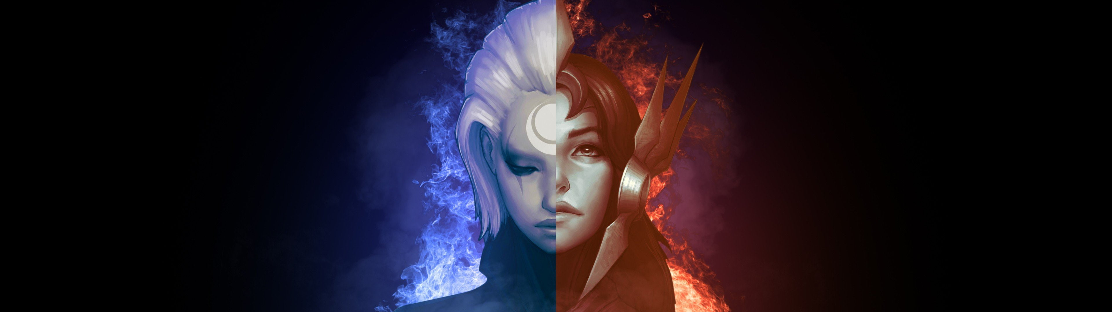 legends, league, 4K, leona, diana, HD Wallpaper