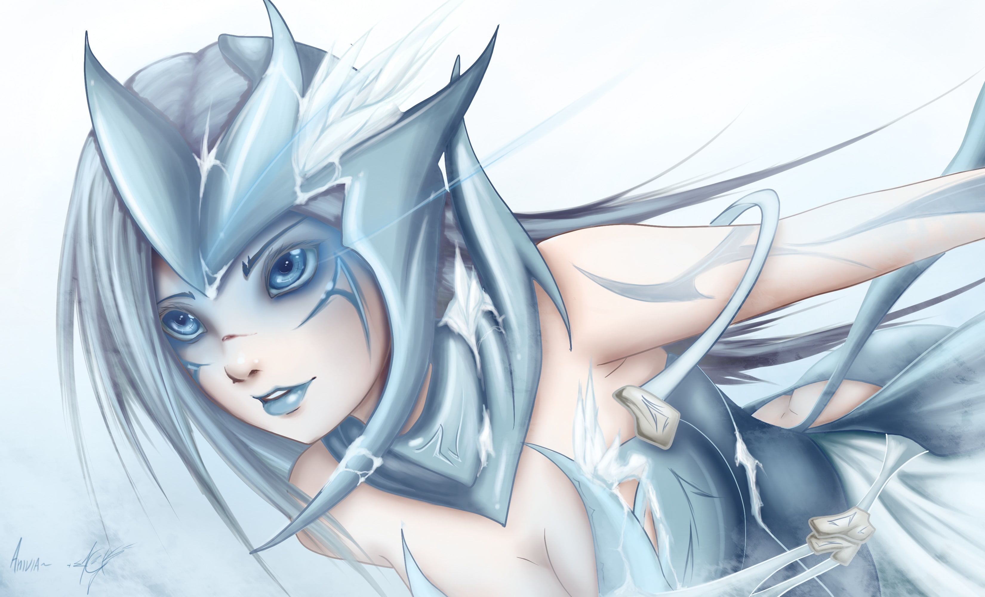 girls, league, games, legends, face, fantasy, 2K, glance, anivia, HD Wallpaper