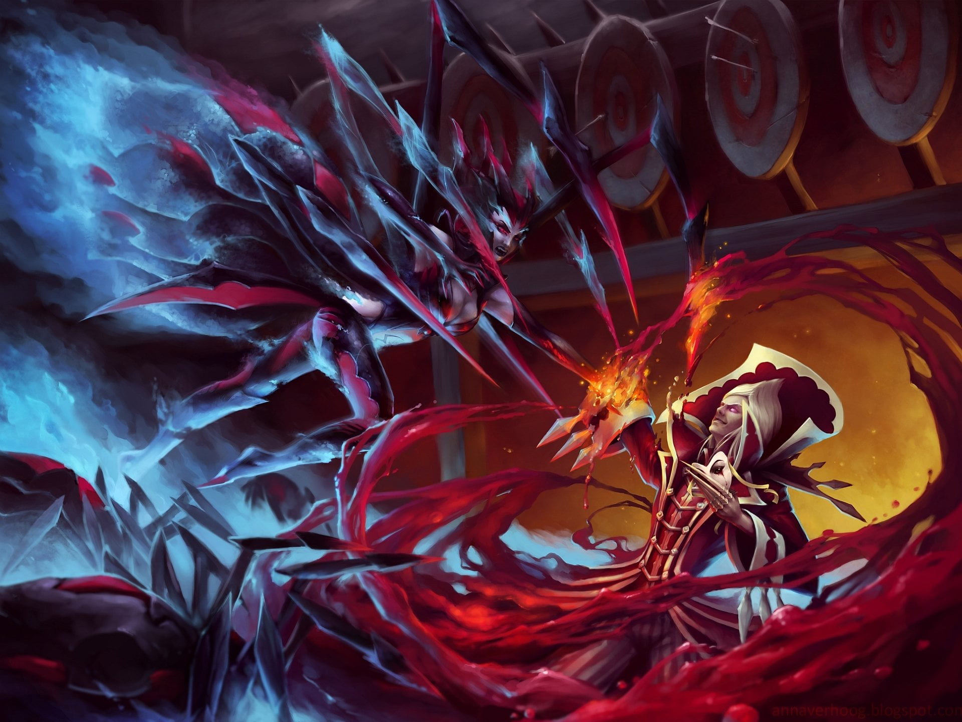 motion, heat - temperature, burning, no people, Vladimir (League Of Legends), event, League Of Legends, 1080P, blurred motion, red, long exposure, indoors, HD Wallpaper