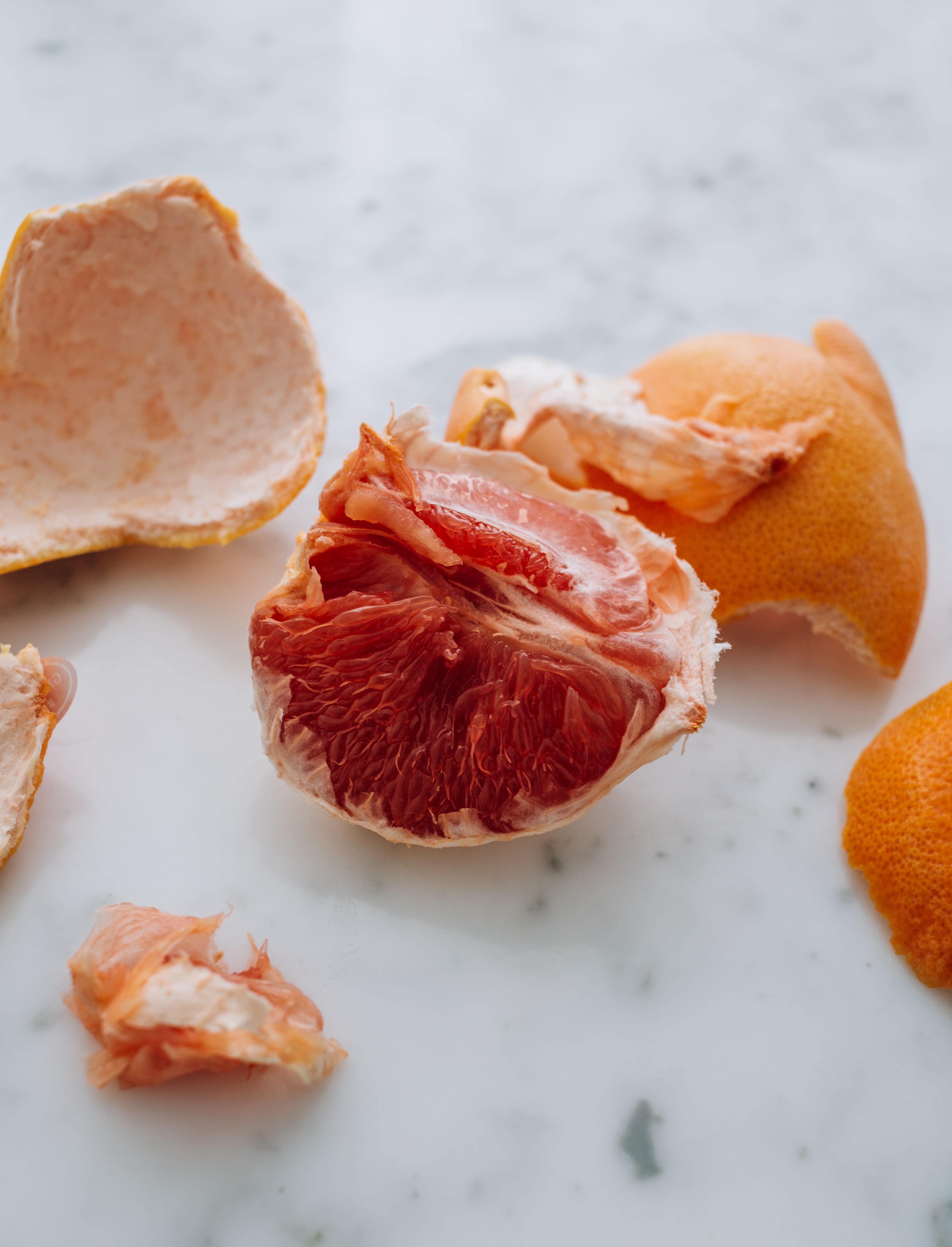 breakfast, citrus fruit, meat, blood orange, high angle view, still life, bread, indoors, surface, serving size, healthy eating, slice, temptation, ready-to-eat, Phone HD Wallpaper
