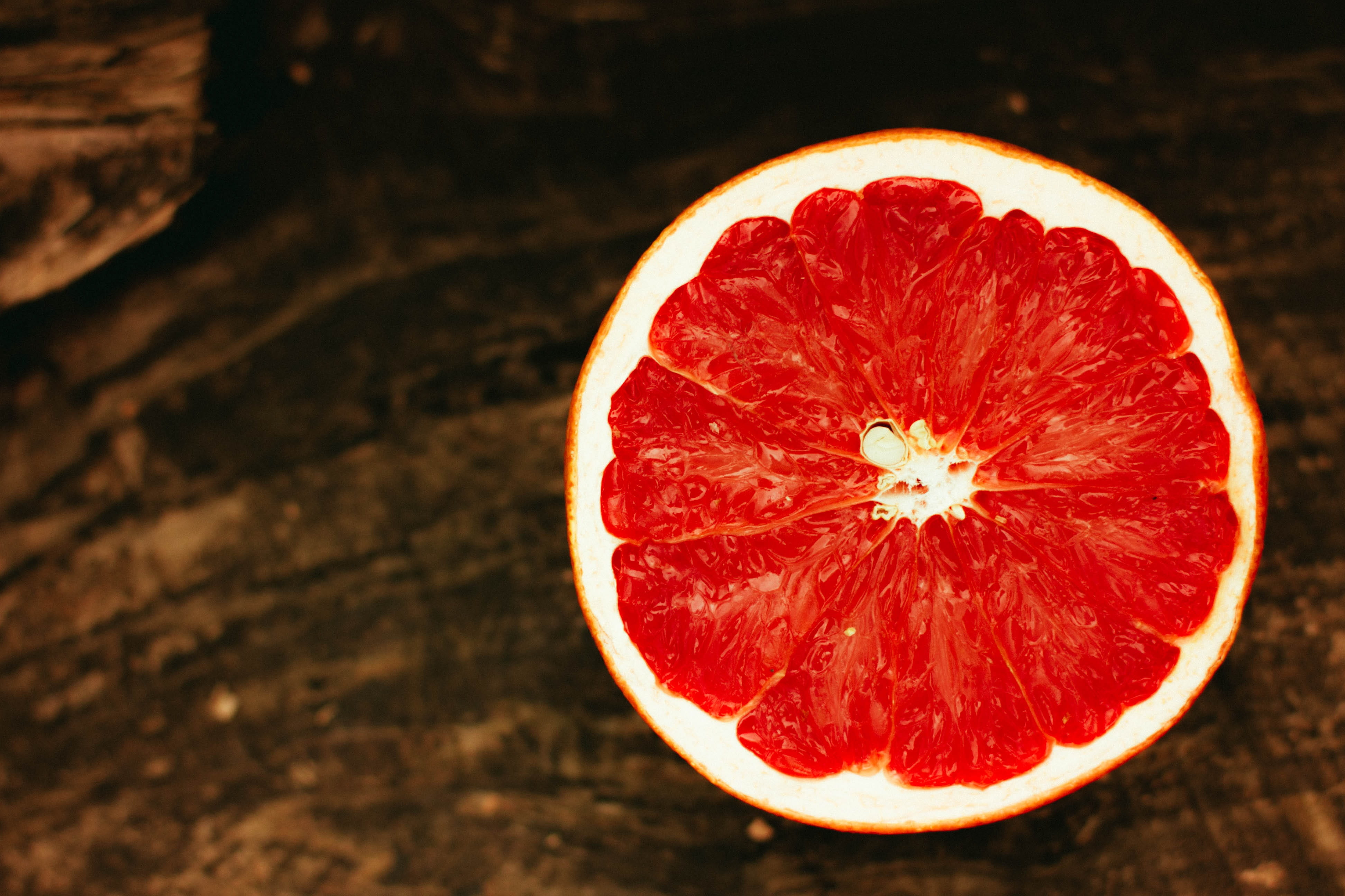 healthy, sliced, organic, black background, citrus fruit, blur, focus, cross section, blood orange, antioxidant, indoors, wellbeing, close-up, studio shot, HD Wallpaper