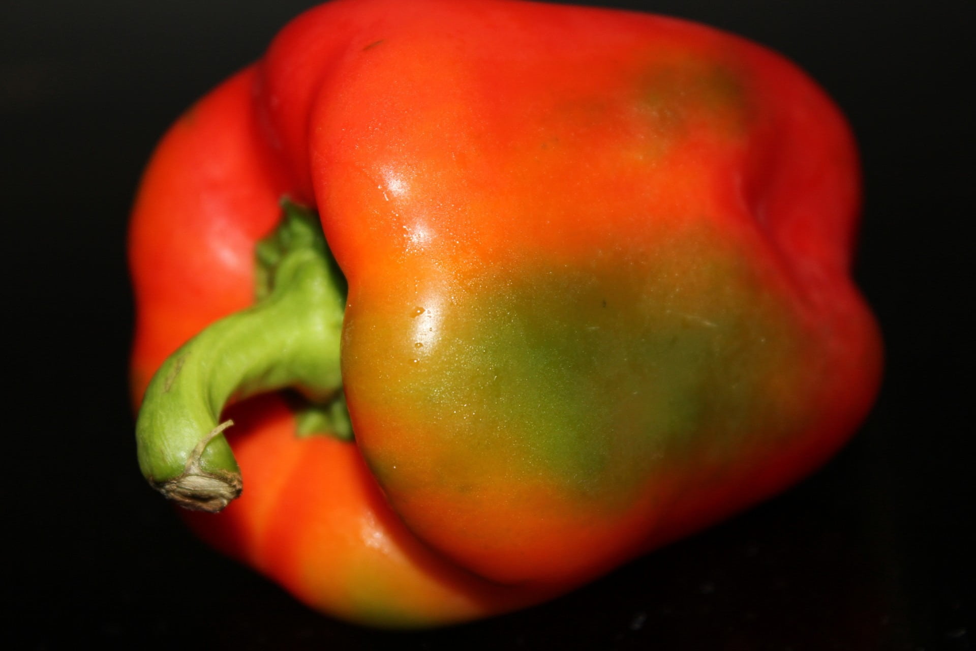 nature, pepper - Vegetable, fruit, still life, ingredient, vegetables, orange, black background, indoors, bell Pepper, heat - Temperature, spicy, wellbeing, HD Wallpaper