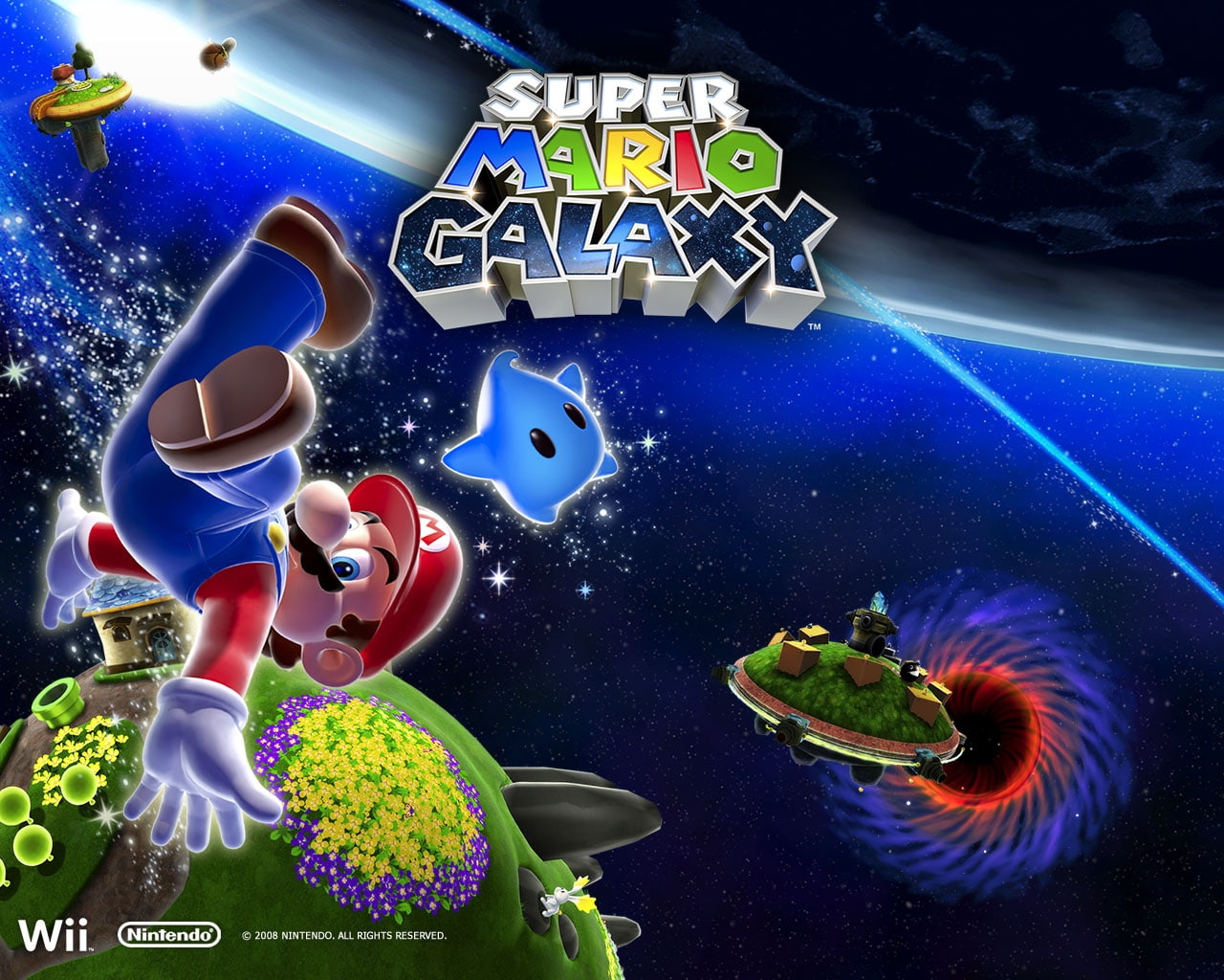 games, hd, mario, 720P, super, galaxy, HD Wallpaper