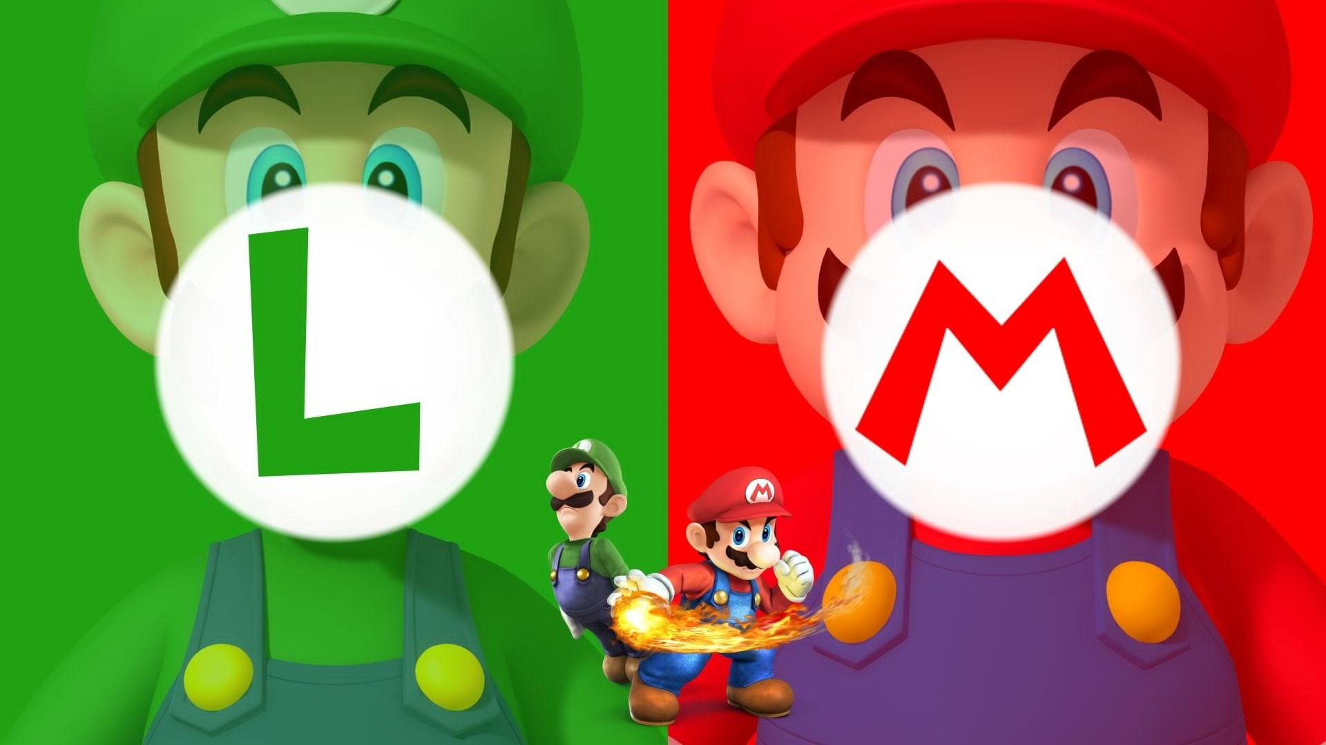 Luigi, 1080P, Mario, Super Mario All-Stars, HD Wallpaper