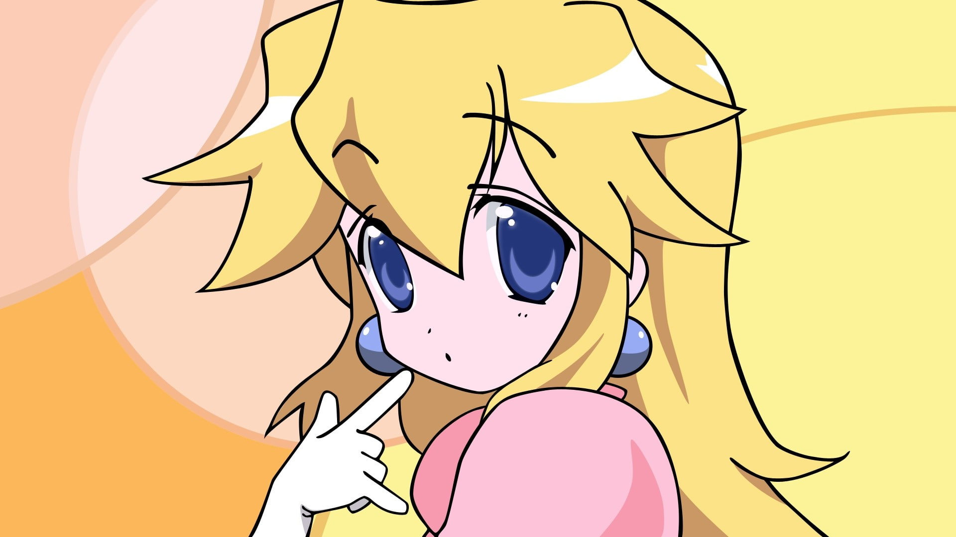 adult, Girl, Earrings, Princess peach, hand, sadness, emotion, women, occupation, men, human body part, Super smash bros, males, Finger, 1080P, lifestyles, HD Wallpaper