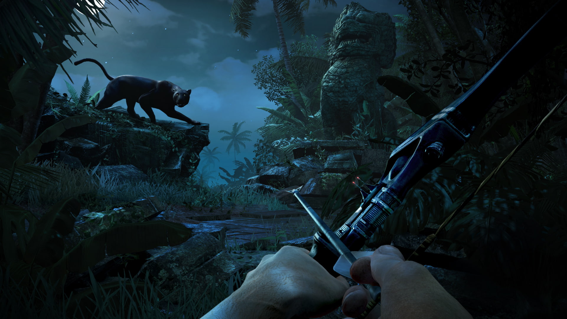 jaguar, hunting, cry, jungle, farcry, action, bow, 1080P, animals, forest, far, archer, horror, adventure, 1farcry, fighting, shooter, trees, HD Wallpaper