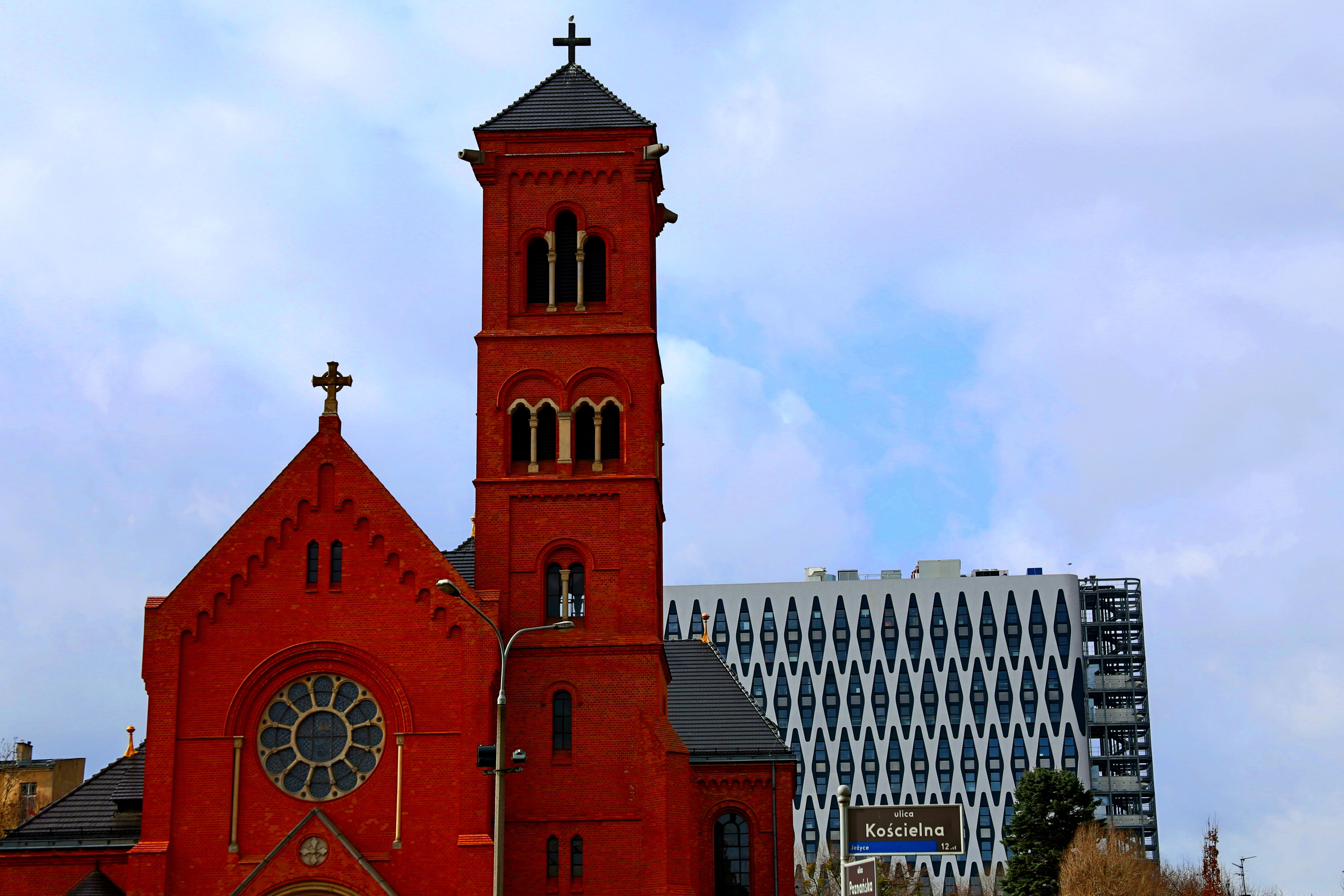 belief, architecture, place of worship, tower, poznan, famous Place, travel destinations, the church of saint floriana poznan, in jeżyce poznań, building exterior, HD Wallpaper