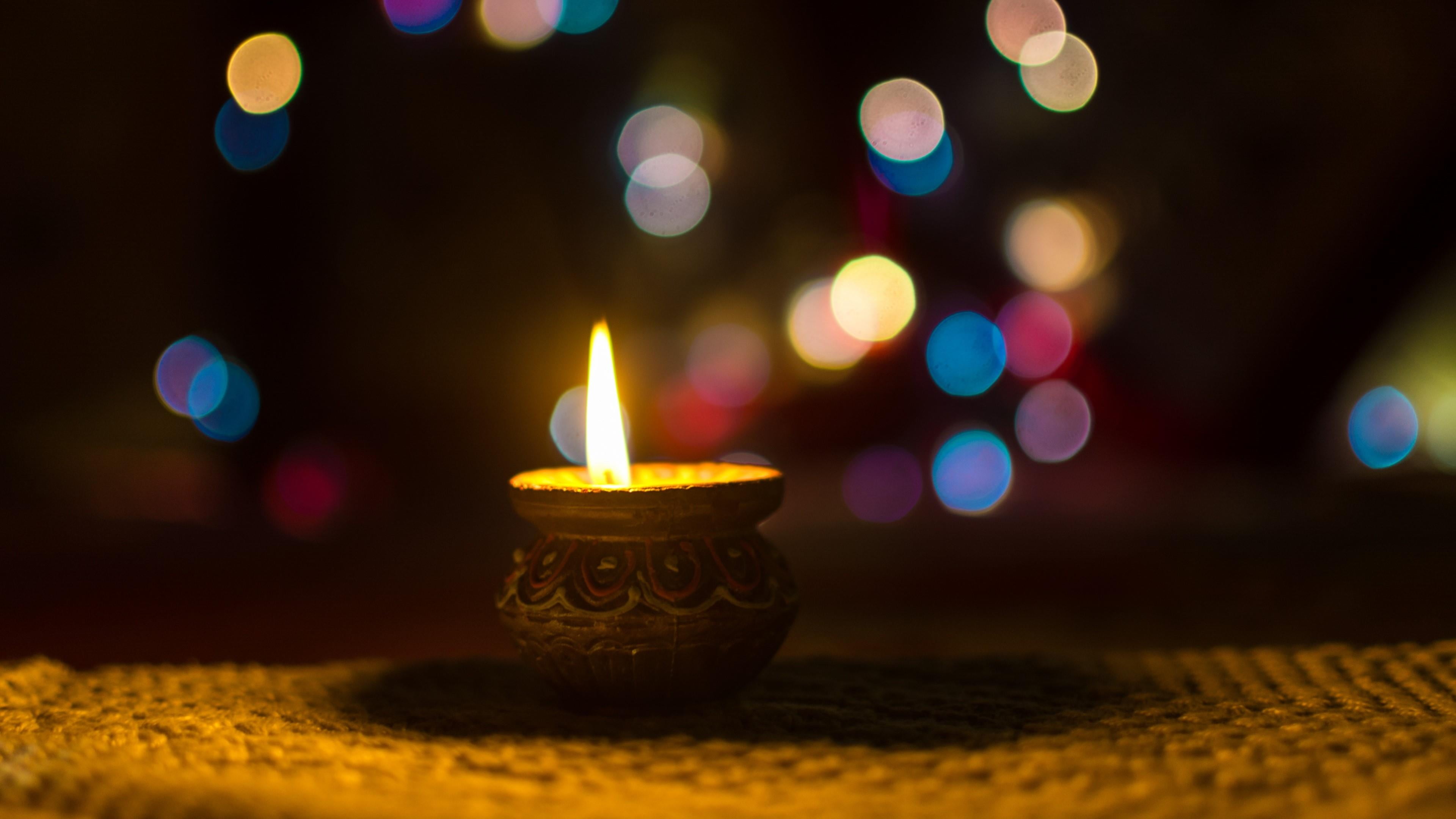 bokeh effect, harmony, candlelight, defocused, bokeh lights, light - natural phenomenon, celebration, lens flare, glowing, decoration, luminosity, darkness, HD Wallpaper