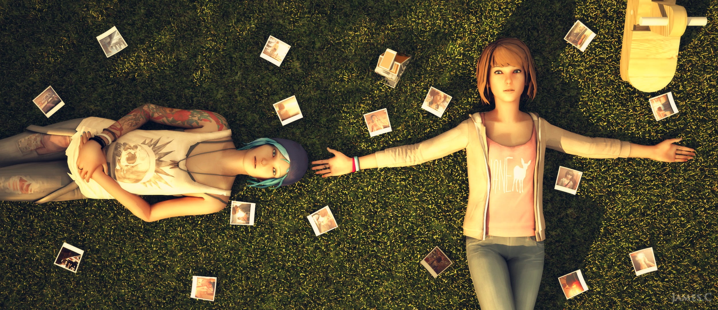group of people, people, directly above, leisure activity, Life Is Strange, child, high angle view, lying down, relaxation, publication, Chloe Price, girls, HD Wallpaper