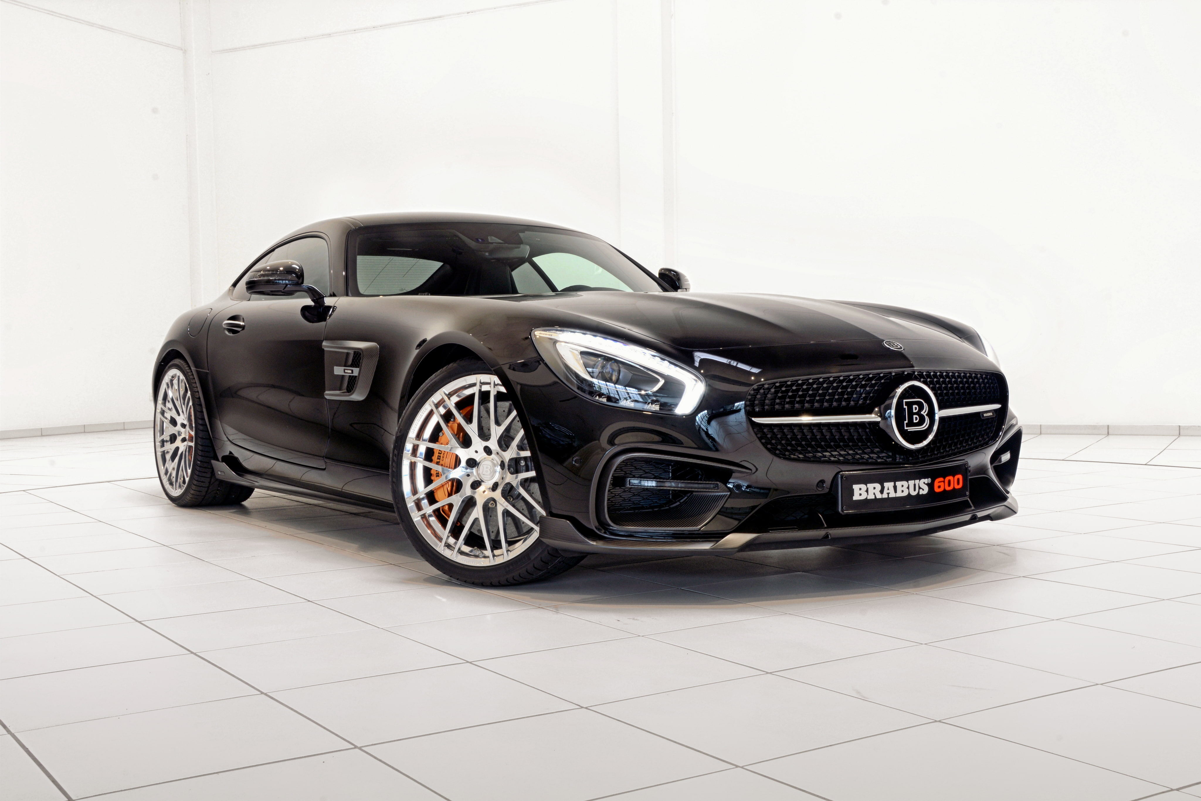 Mercedes-Benz, 4K, merits, AMG, GT S, 2015, BRABUS, C190, Black, HD Wallpaper