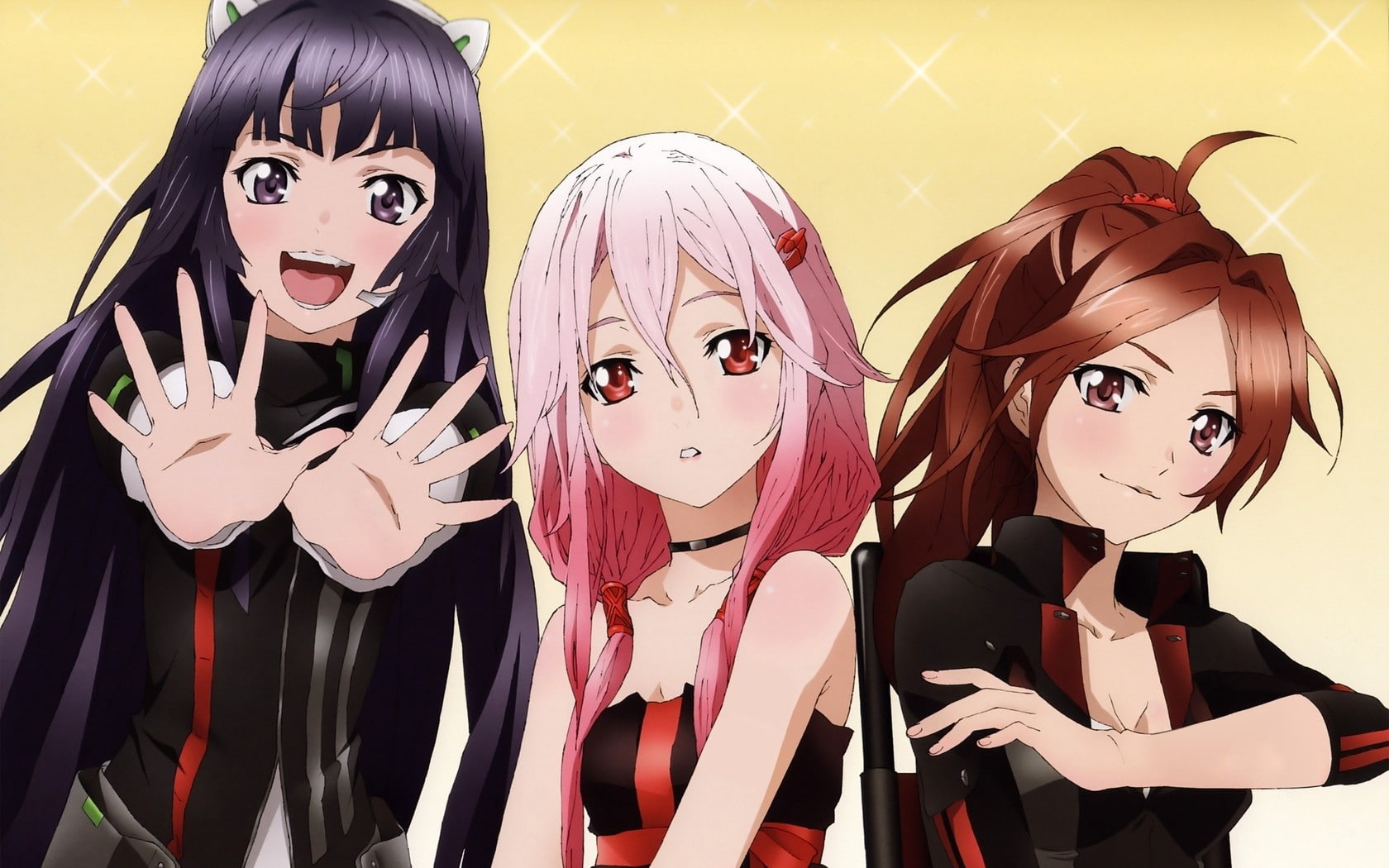 art and craft, front view, women, 720P, hands, adult, indoors, anime, hairstyle, mask, Yuzuriha Inori, young adult, disguise, anime girls, representation, HD Wallpaper