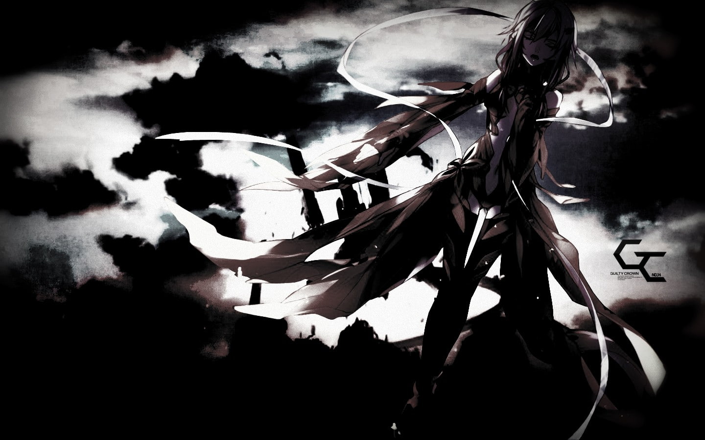 720P, guilty, crown, cartoon/comic, hd, anime, HD Wallpaper