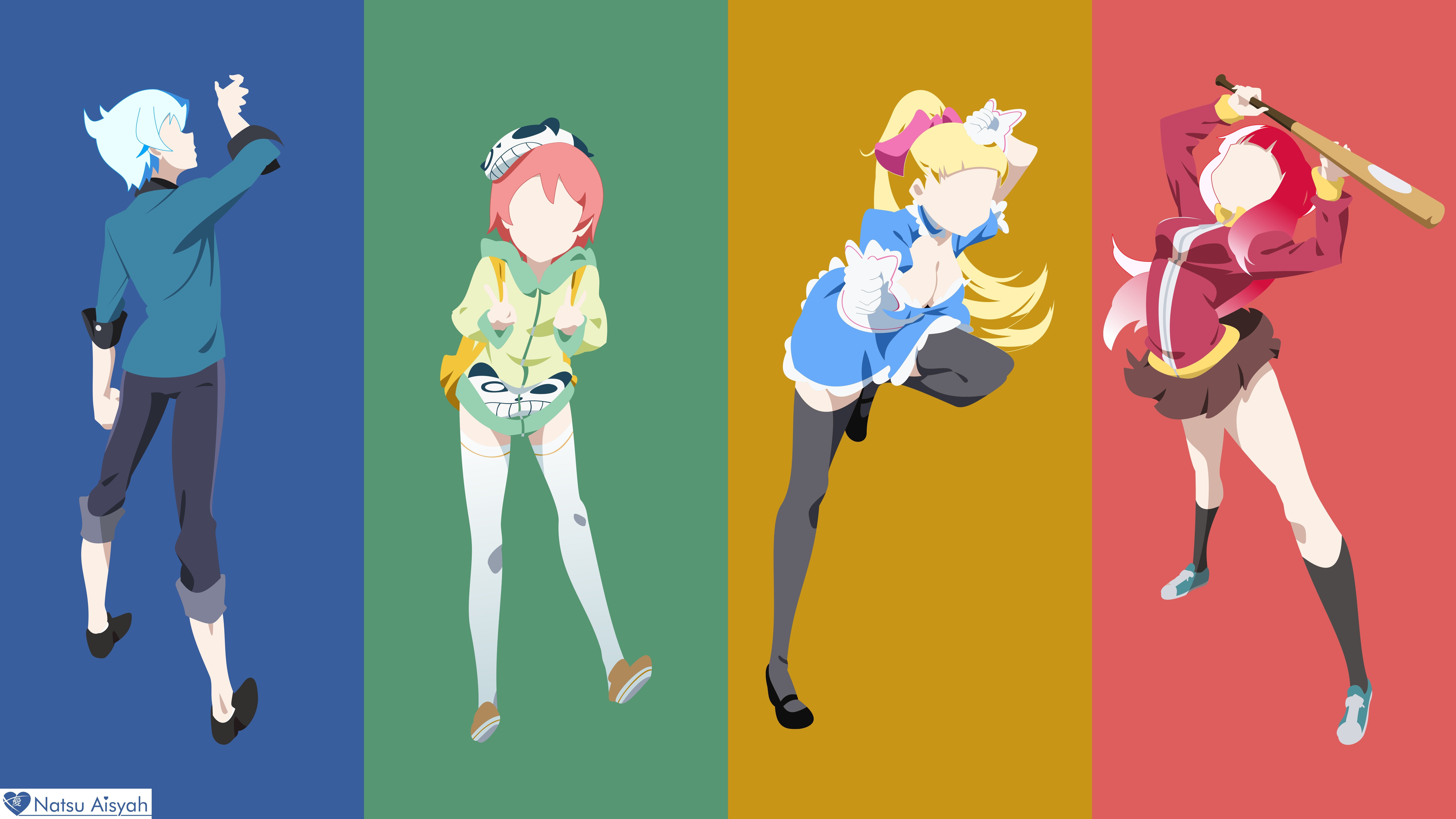 composite image, women, human limb, akibas trip denkigai tamotsu manseika matome kage san akibas trip denkigai niwaka, musical instrument, vitality, adult, HD Wallpaper