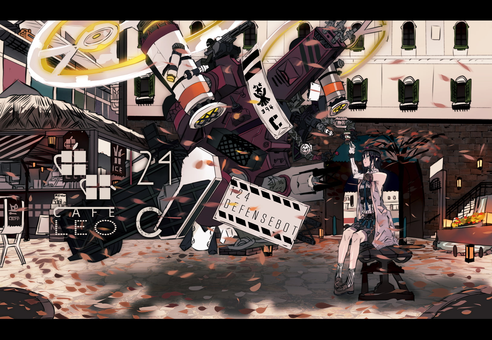 hair, building, black, gloves, original, ul283, 720P, robot, petals, HD Wallpaper