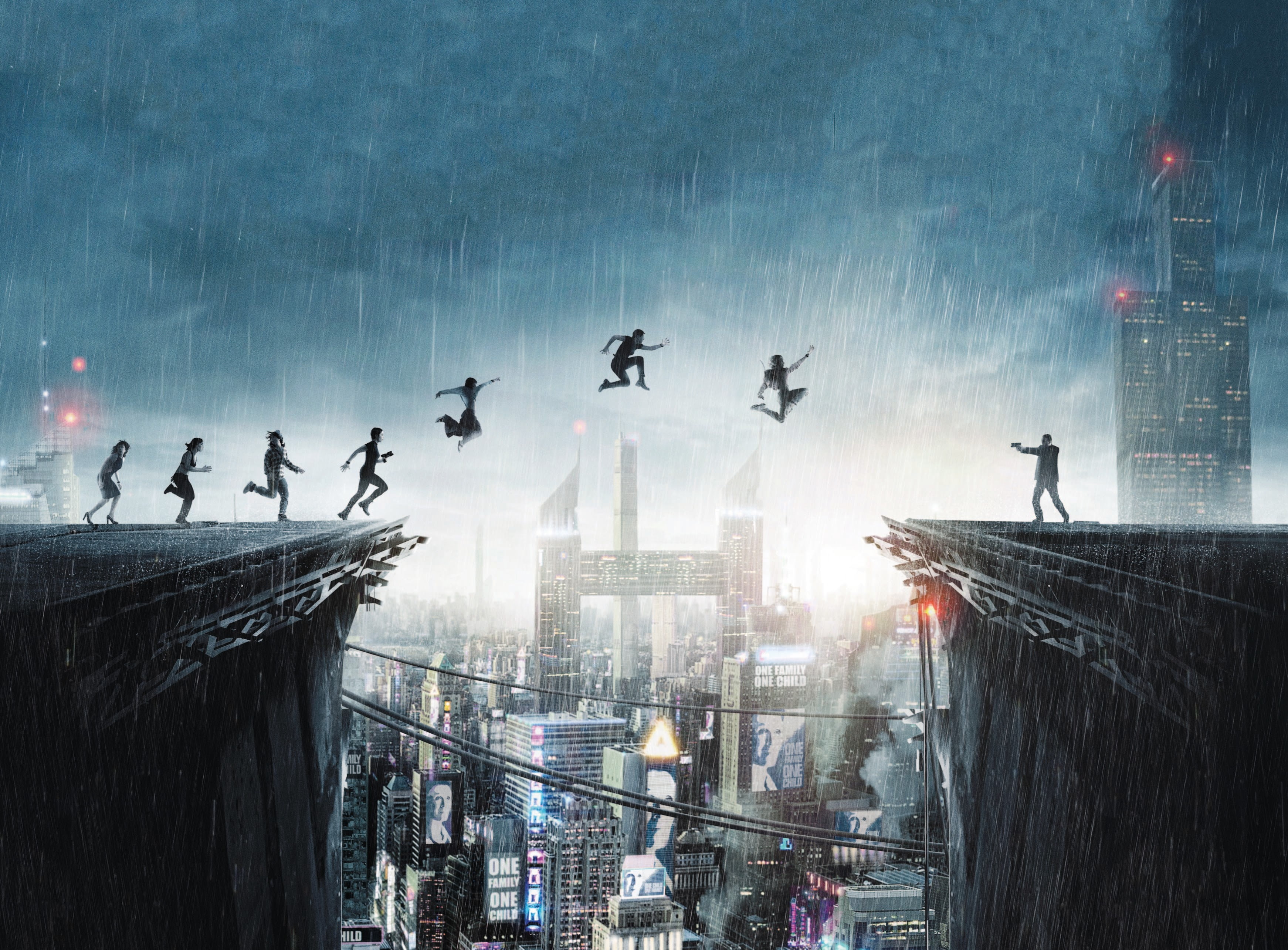man, pistol, gun, movie, cinema, weapon, Seven Sisters, city, 2K, film, HD Wallpaper