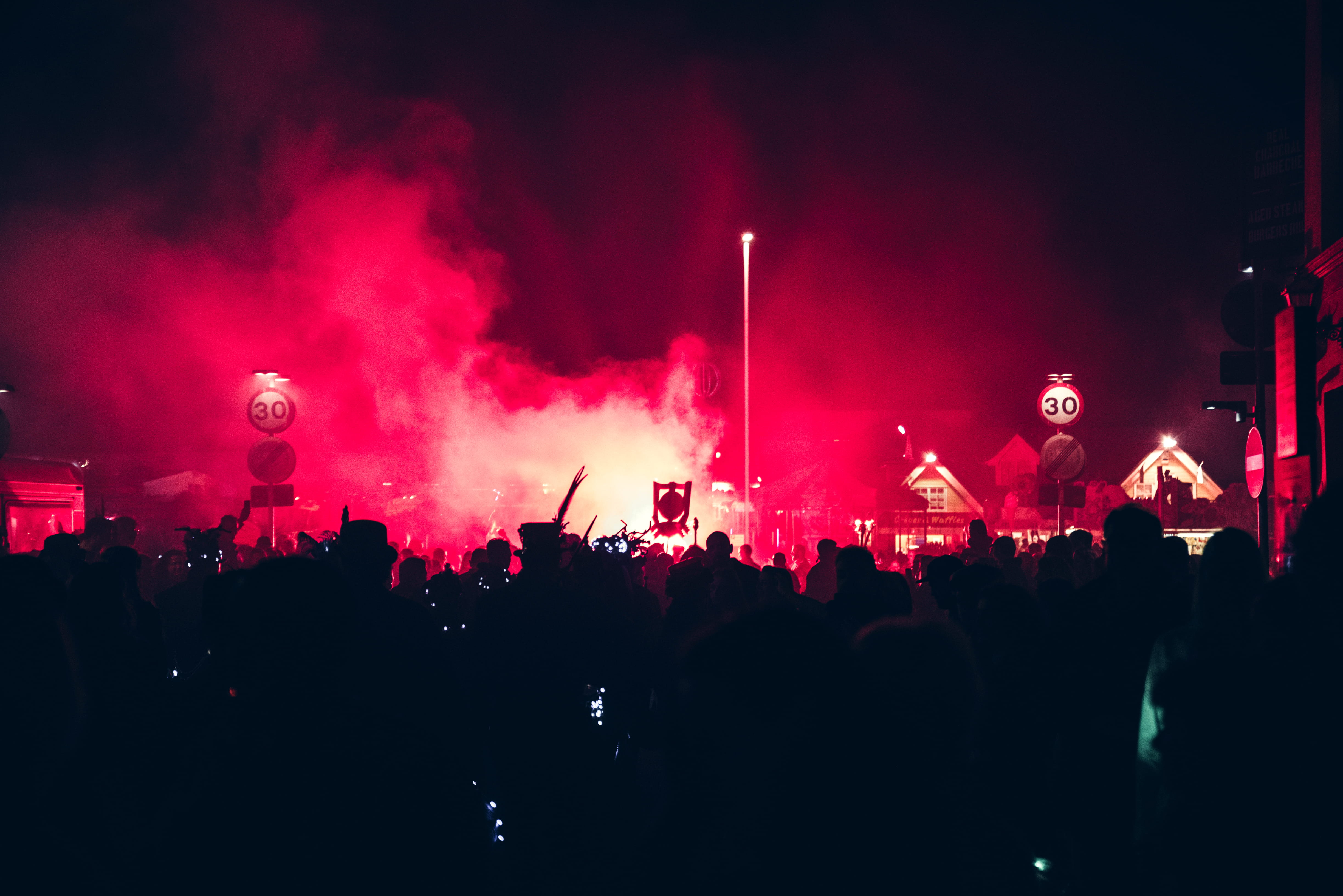 smoke - physical structure, illuminated, 4K, positive emotion, enjoyment, hastings, night, stage, music, festival, excitement, spectator, lighting equipment, HD Wallpaper