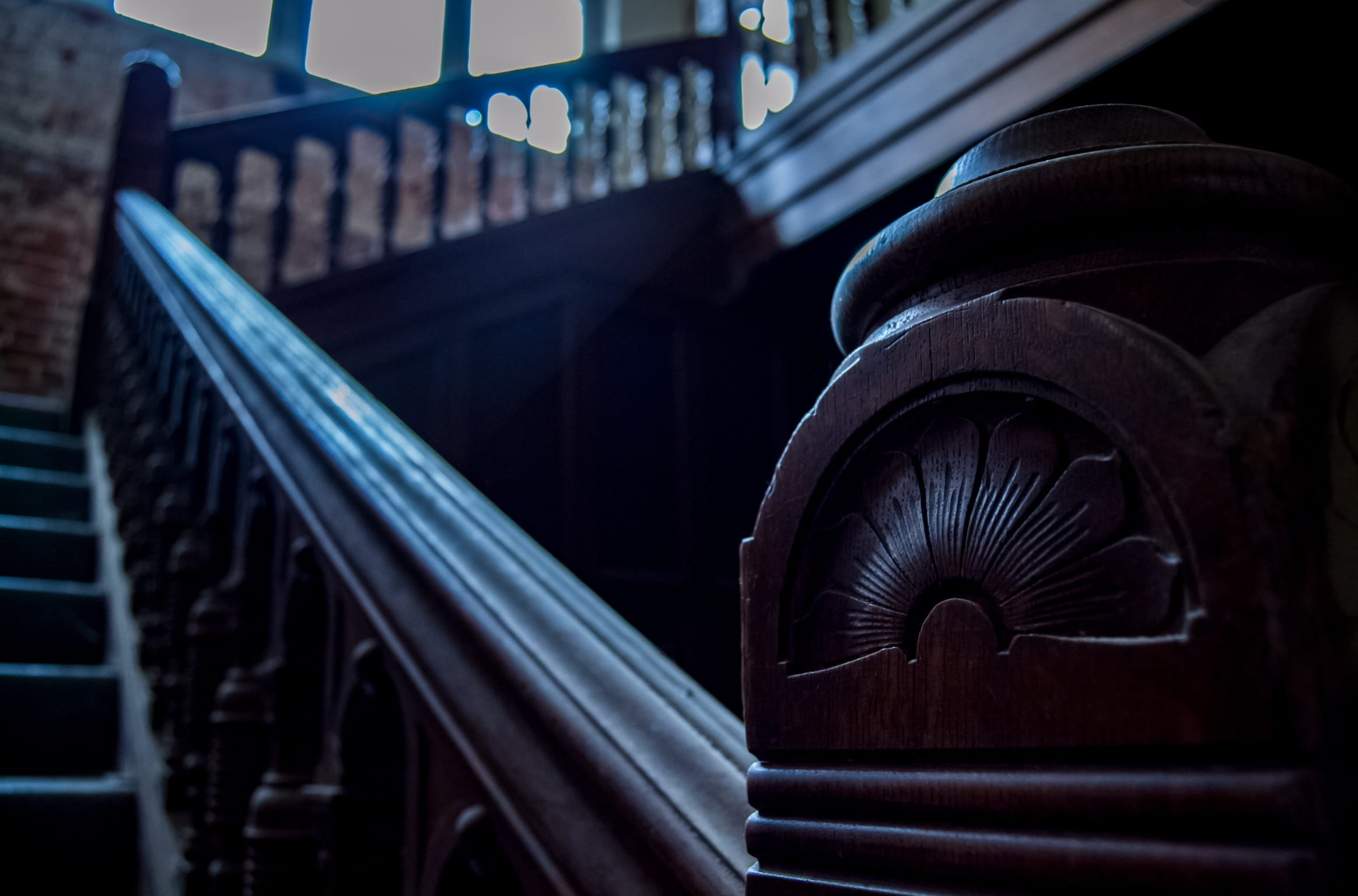 gloomy, urban exploring, metal, retro styled, stairs, close-up, focus on foreground, building, lost place, emergence, railing, broken, historically, day, HD Wallpaper