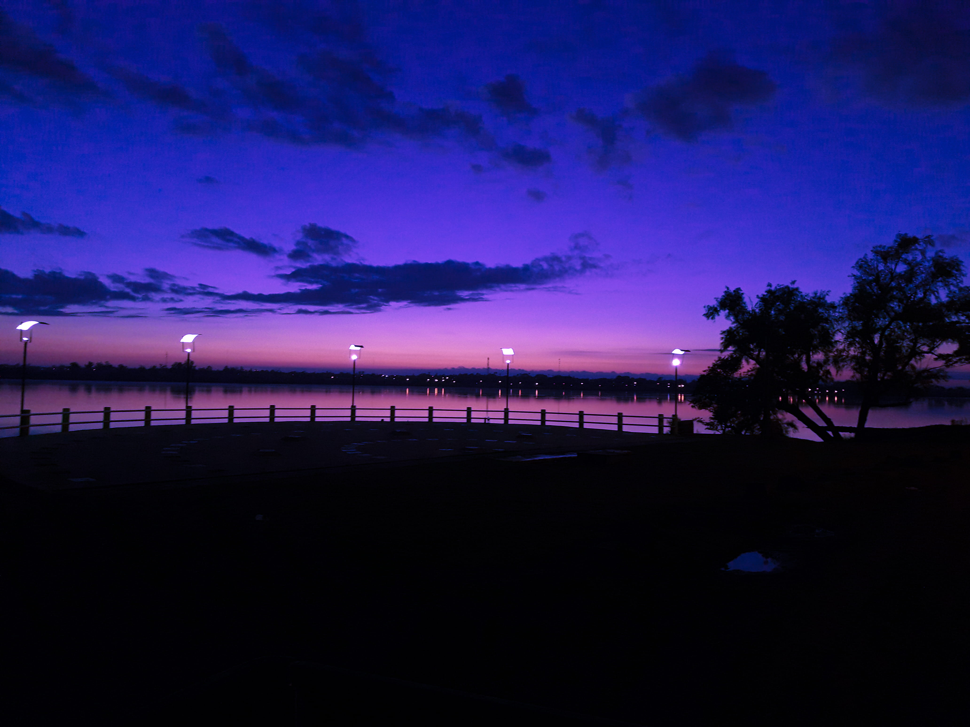 sunset, cloud - sky, water, sky, dusk, colors, purple, lighting equipment, nature, silhouette, architecture, landscape, live, tranquility, scenics - nature, HD Wallpaper