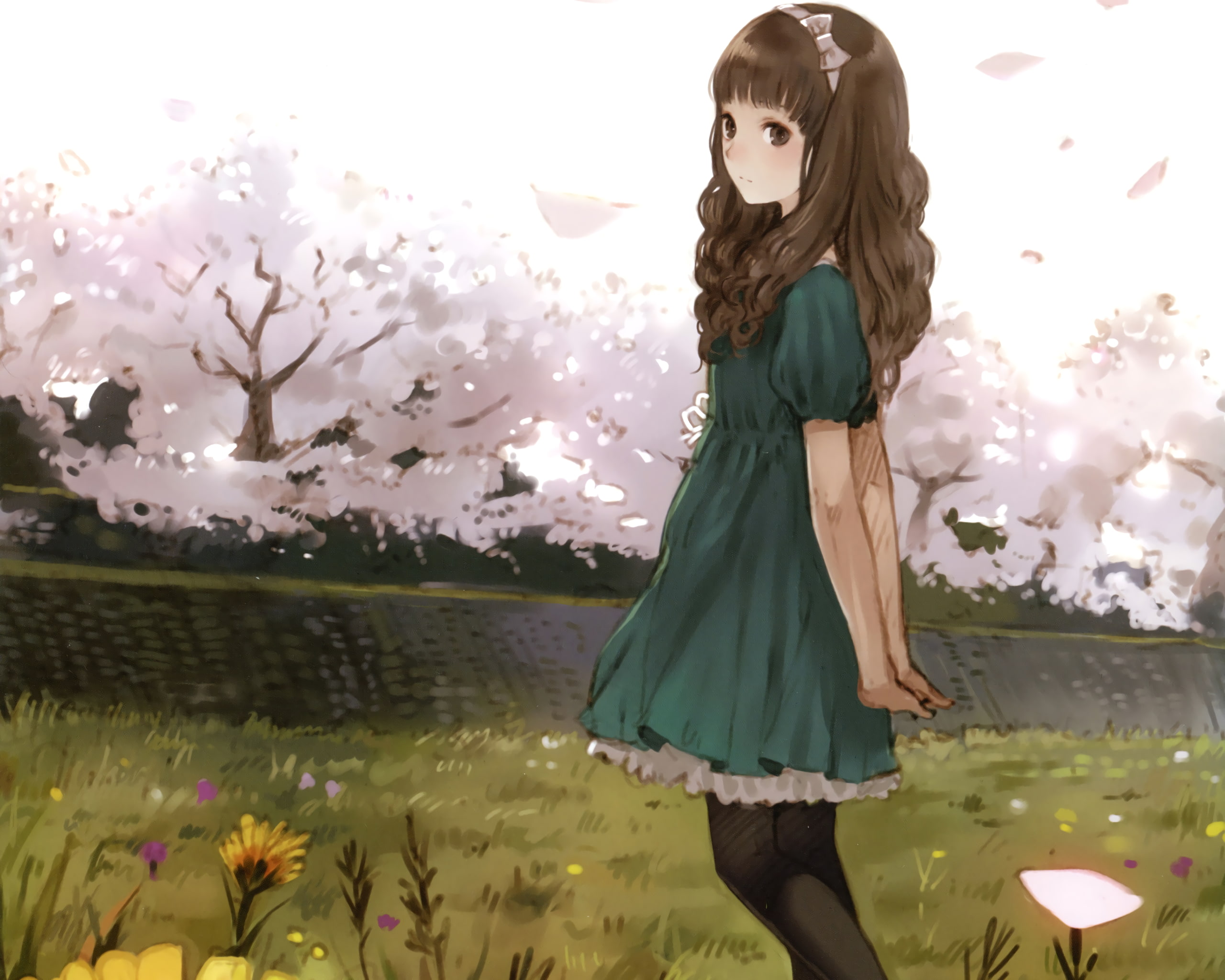 2K, Kishida Mel, anime girls, long hair, dark hair, HD Wallpaper