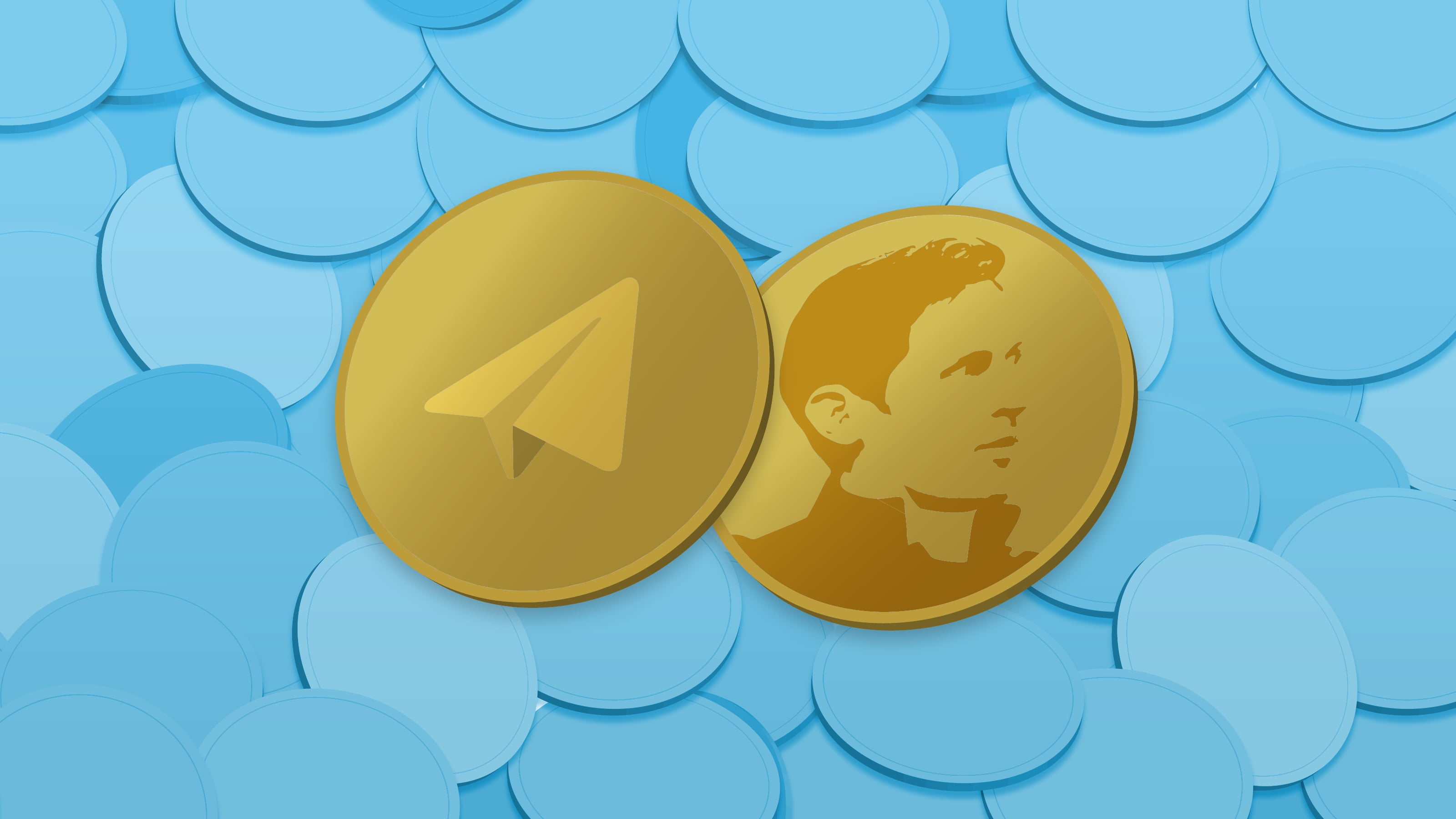 coin, cryptocurrency, fon, durov, ton, telegram, 2K, HD Wallpaper
