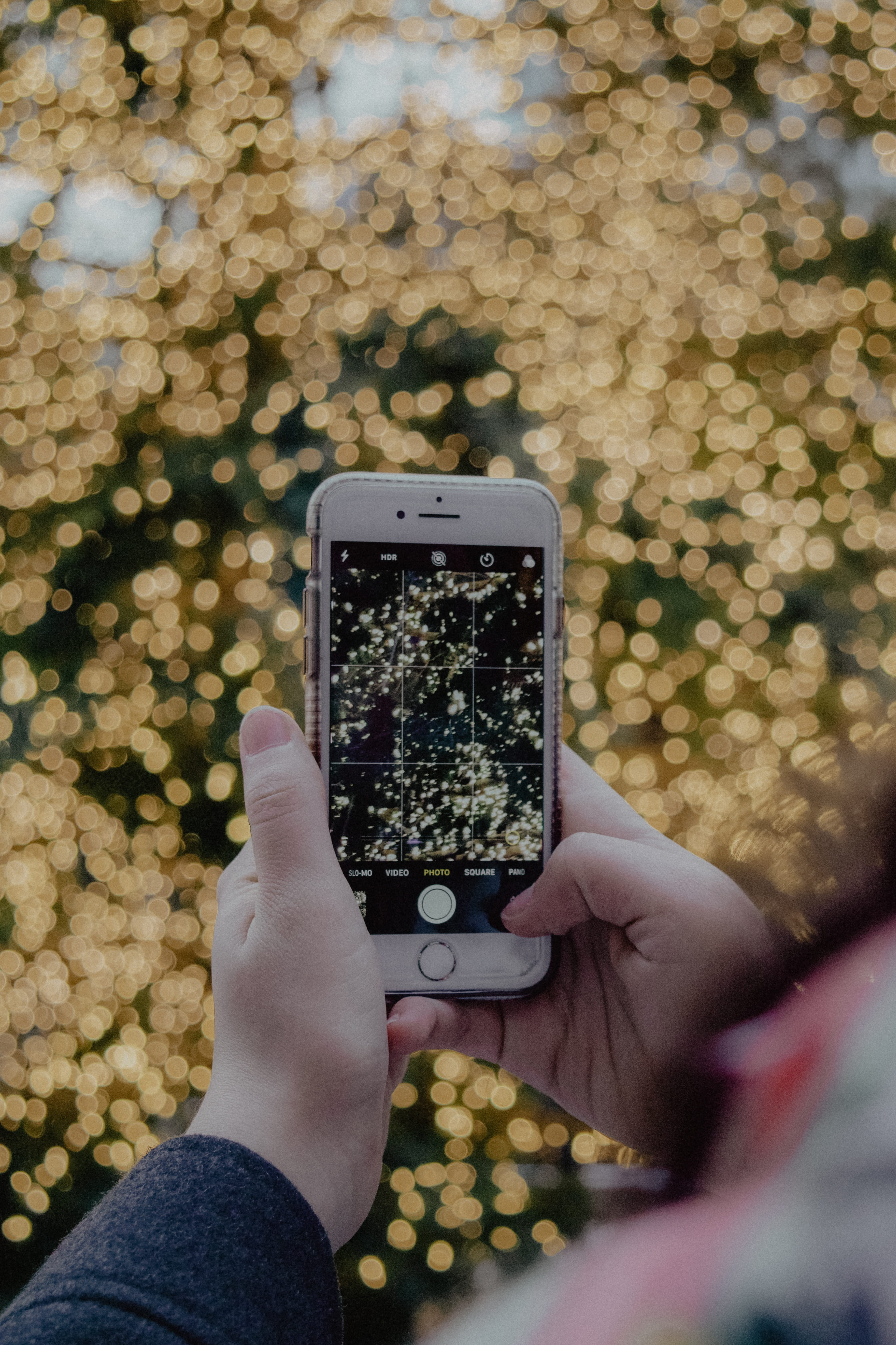 phone, one person, lifestyles, human body part, photography themes, camera, plant, iphone, finger, christmas, gold, picture, portable information device, Phone HD Wallpaper