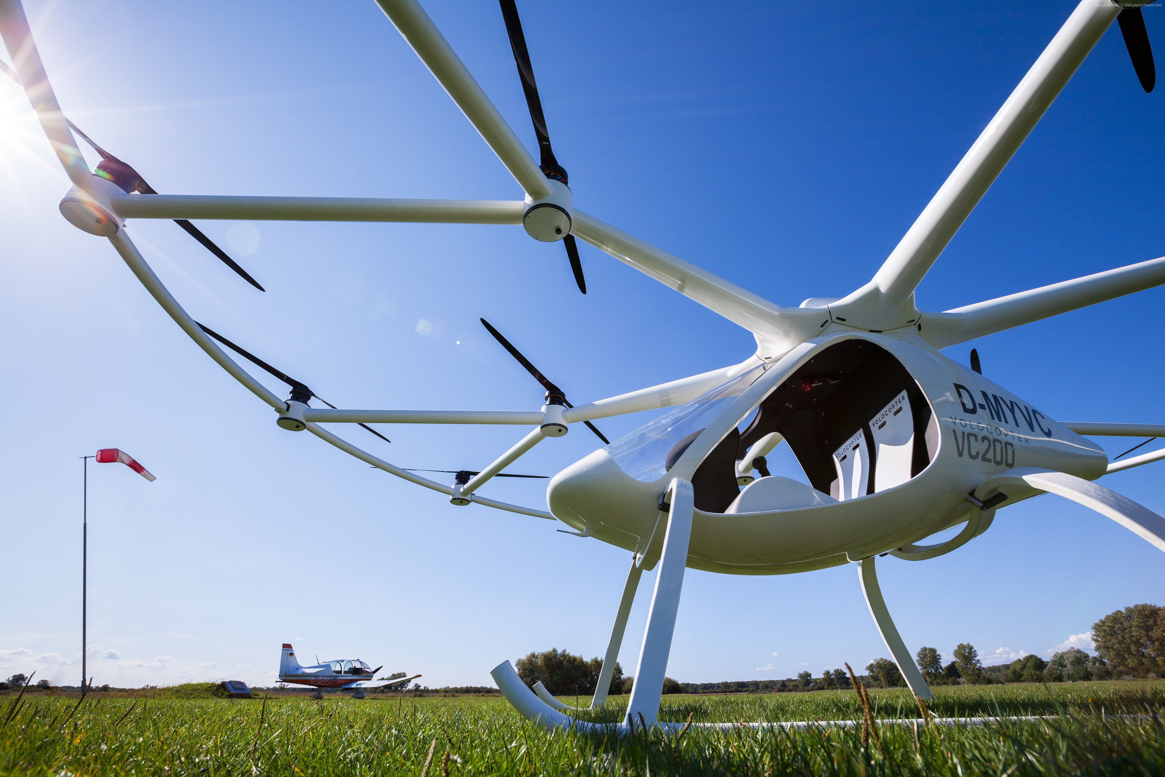 best drones, review, aerial vehicle, Volocopter 2X, 4K, HD Wallpaper