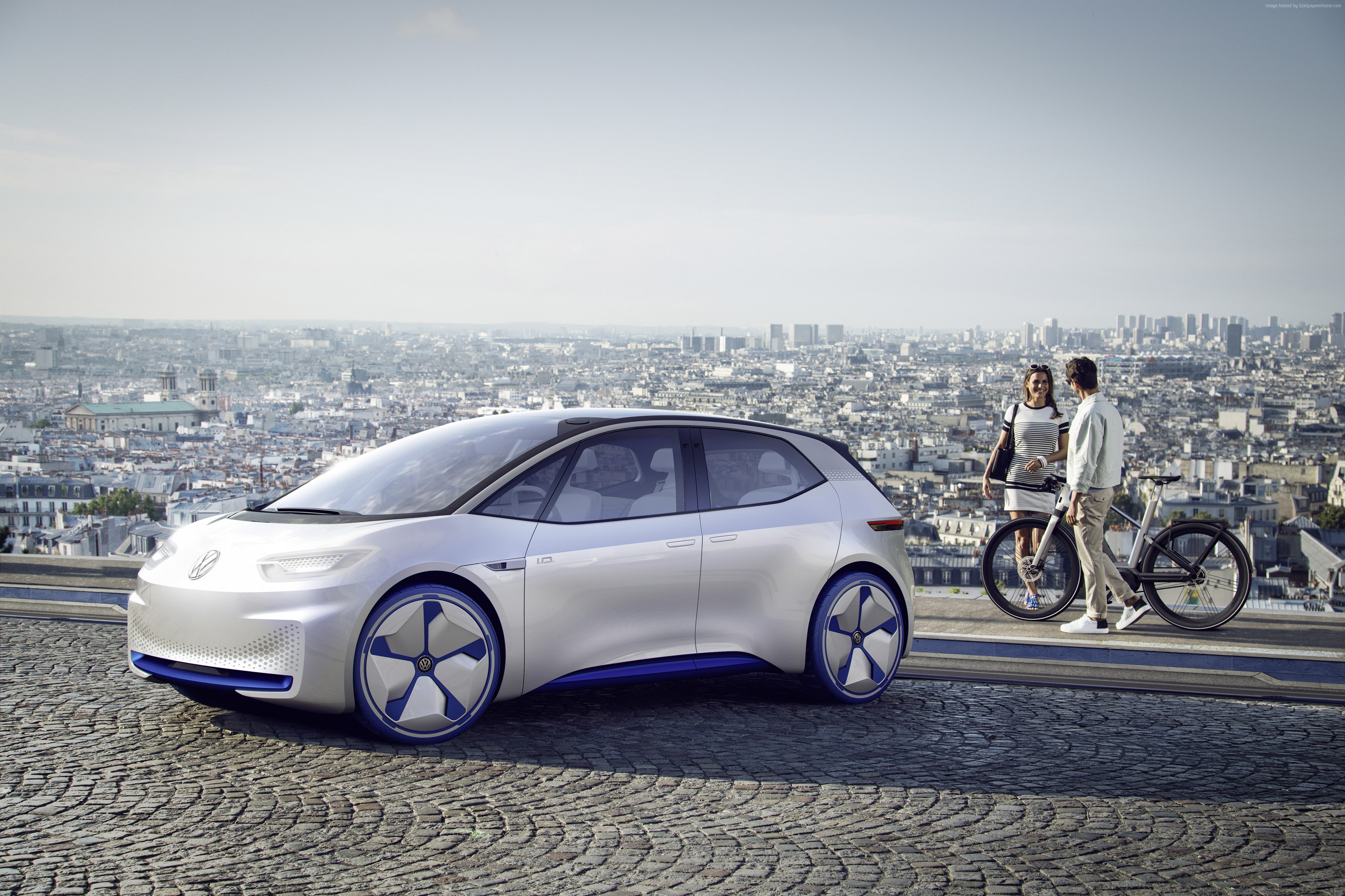 4K, CES 2017, concept, Volkswagen I.D., HD Wallpaper