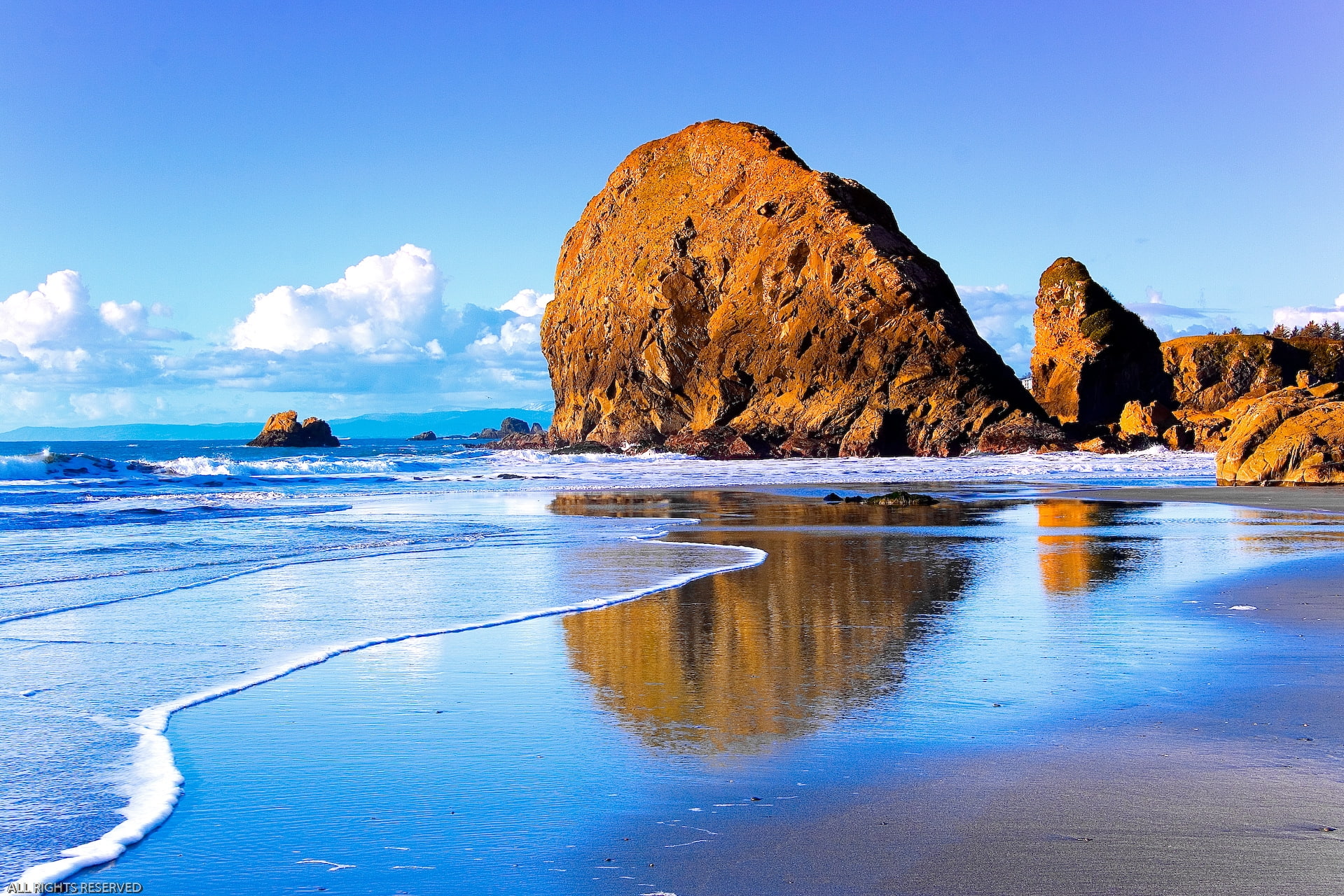 nature, Clouds, art, beaches, hd, 720P, windows, skies, technology, sea, HD Wallpaper
