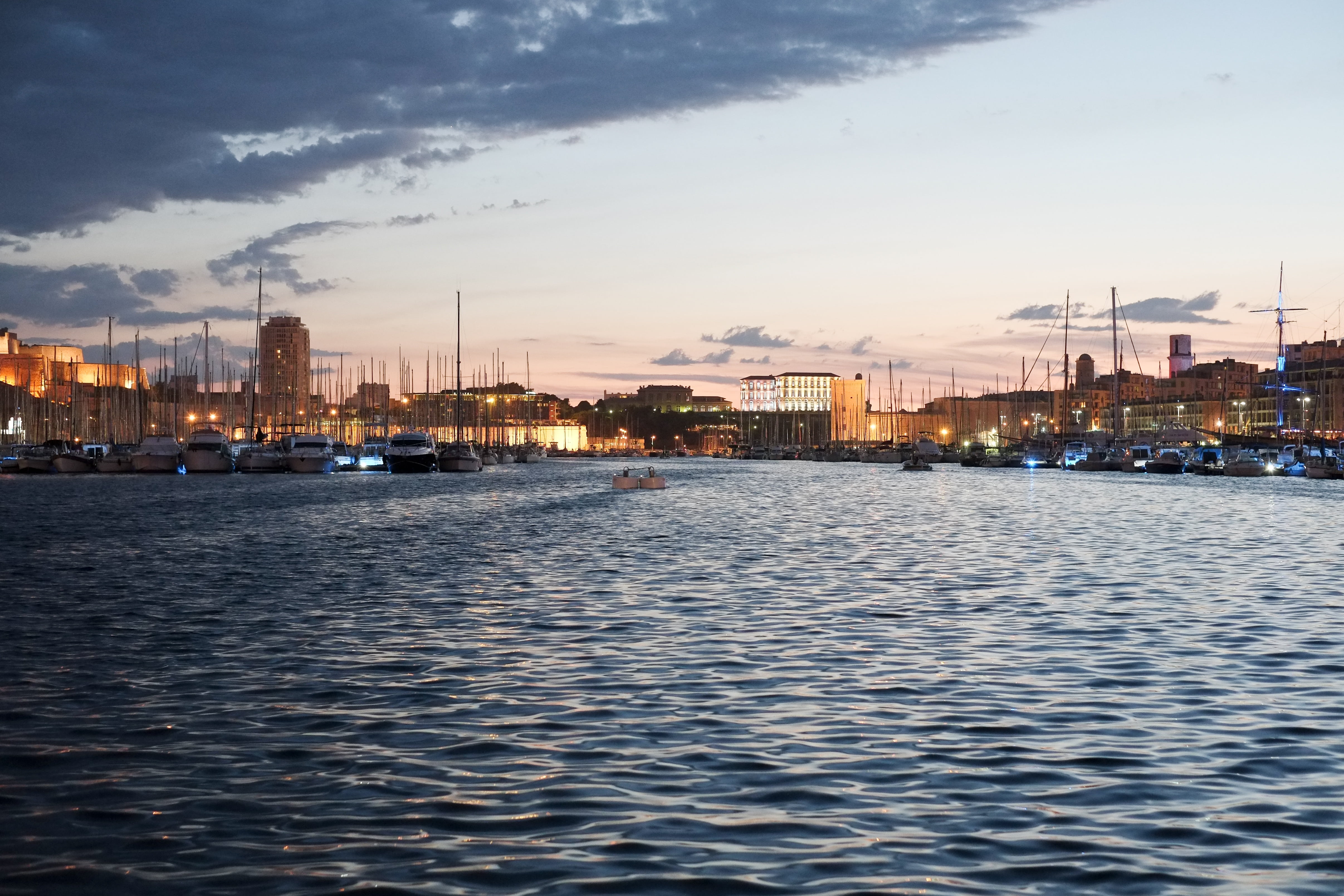 illuminated, building exterior, nautical vessel, outdoors, cloud - sky, sightseeing, holiday, urban Scene, rippled, skyscraper, summer, view, boat, river, HD Wallpaper
