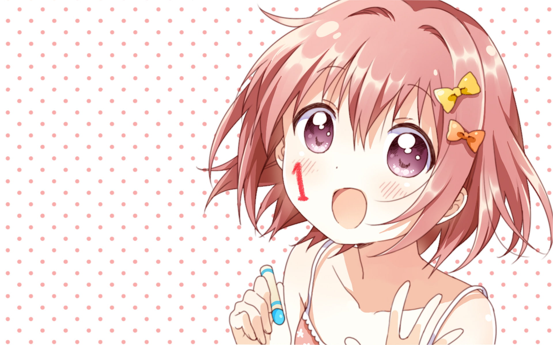 1080P, Anime, Akari Akaza, Yuru Yuri, HD Wallpaper