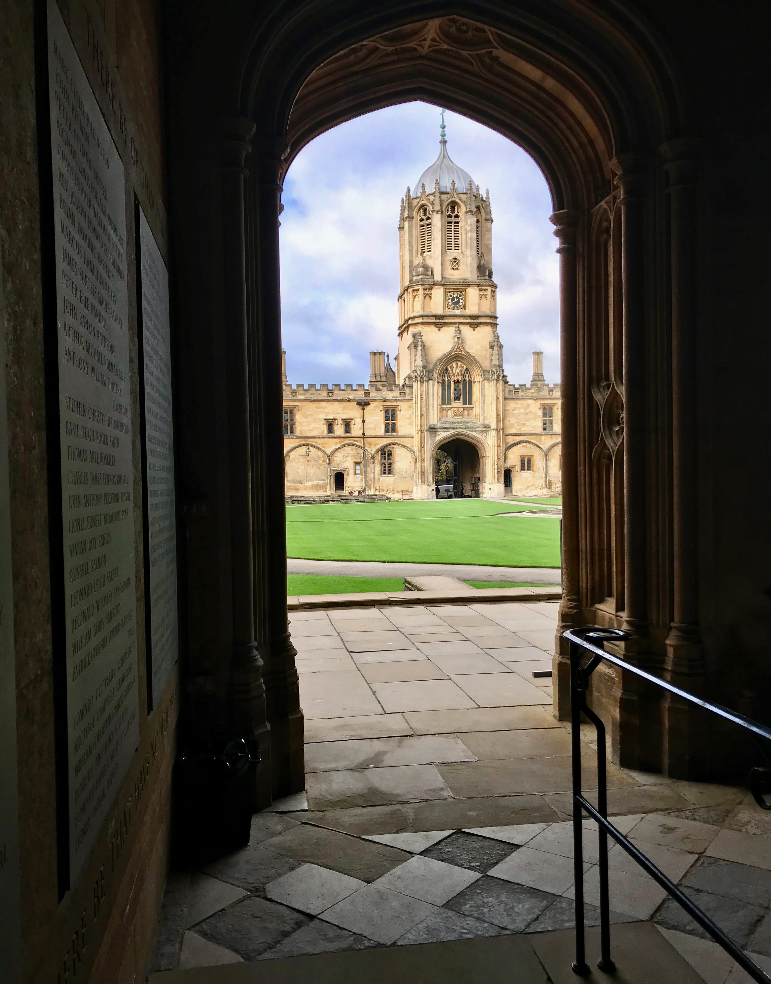 day, christ church pavilion, history, abbey, arcade, spirituality, oxford university, architecture, arch, united kingdom, place of worship, christ church at oxford, Phone HD Wallpaper