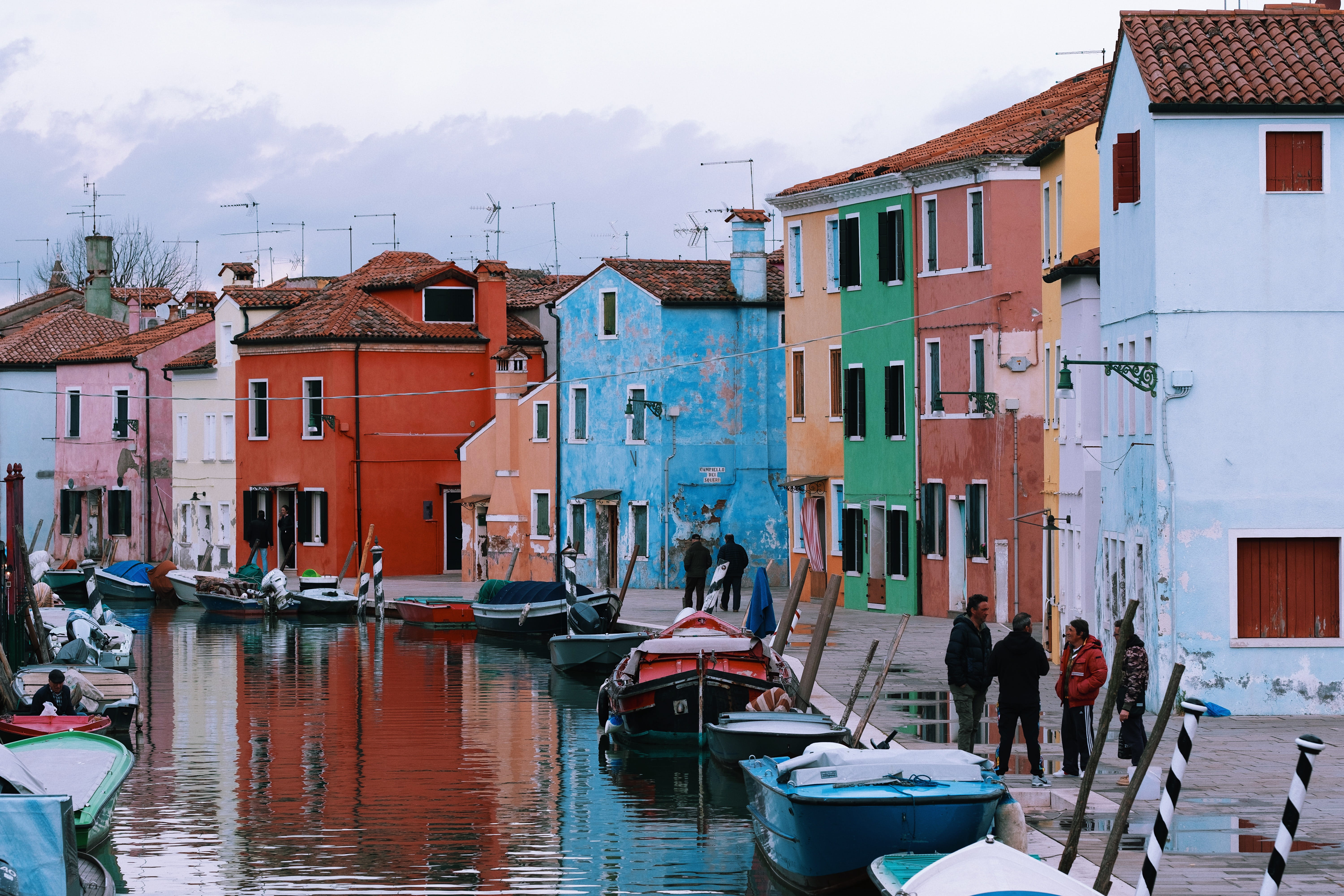 watercraft, transportation, day, people, cloud - sky, nautical vessel, harbor, building exterior, built structure, alleyway, mode of transportation, river, HD Wallpaper