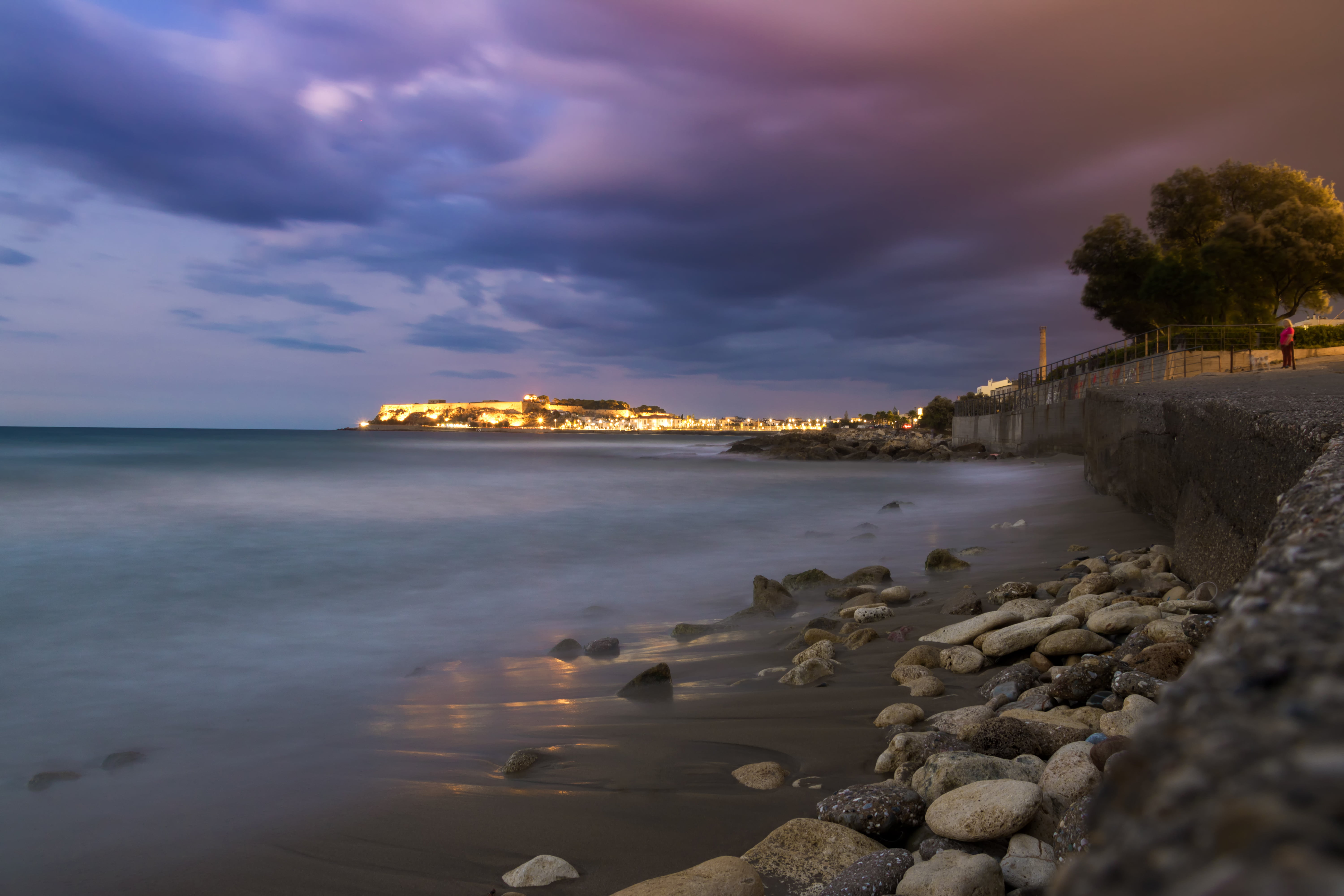 Crete, timelapse, Κρήτη, sea, clouds, Rethymno, 5K, ουρανός, θάλασσα, autumn, sky, sunset, ocean, HD Wallpaper