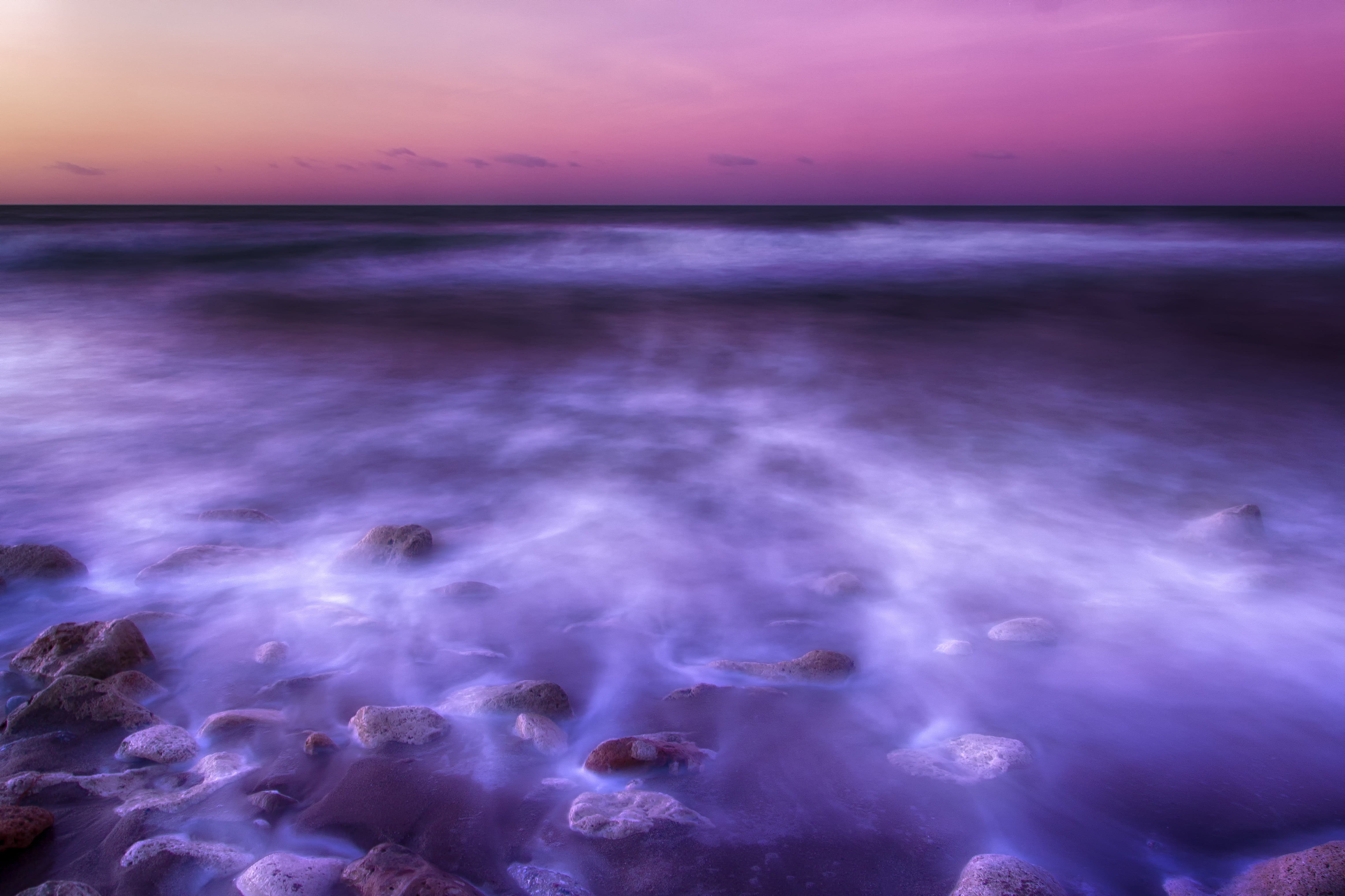 sea  waves, dusk, nature, landscape photography, rocks, beauty In Nature, Sunset, water, body, sky, landscape, body of water, θάλασσα, blue, ουρανός, 4K, HD Wallpaper