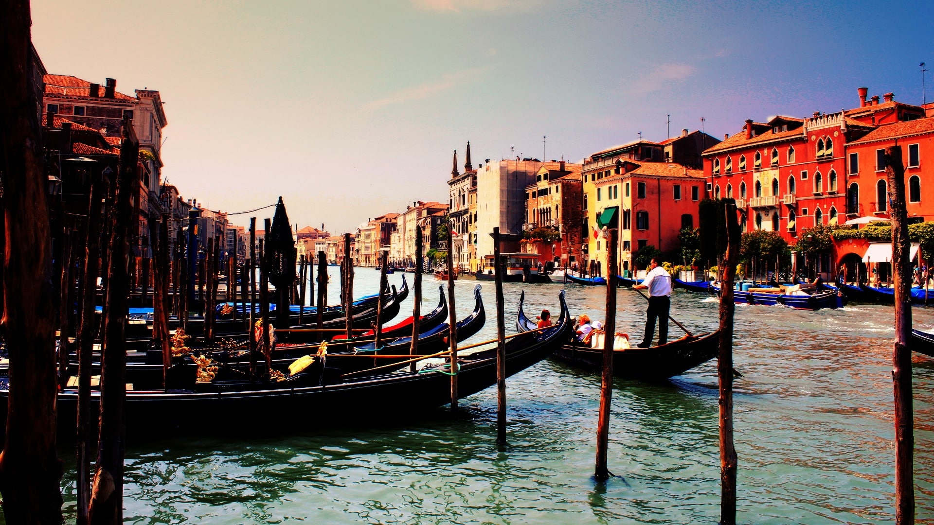 Landscapes, 1080P, abstract, holidays, multicolor, hd, rivers, europe, Venice, sunlight, art, photography, Italy, hdr, buildings, HD Wallpaper