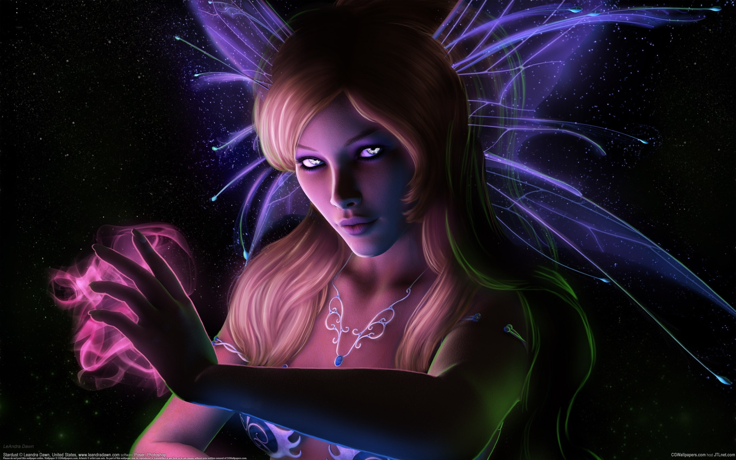 digital, stars, art, fairies, 2K, fantasy, HD Wallpaper