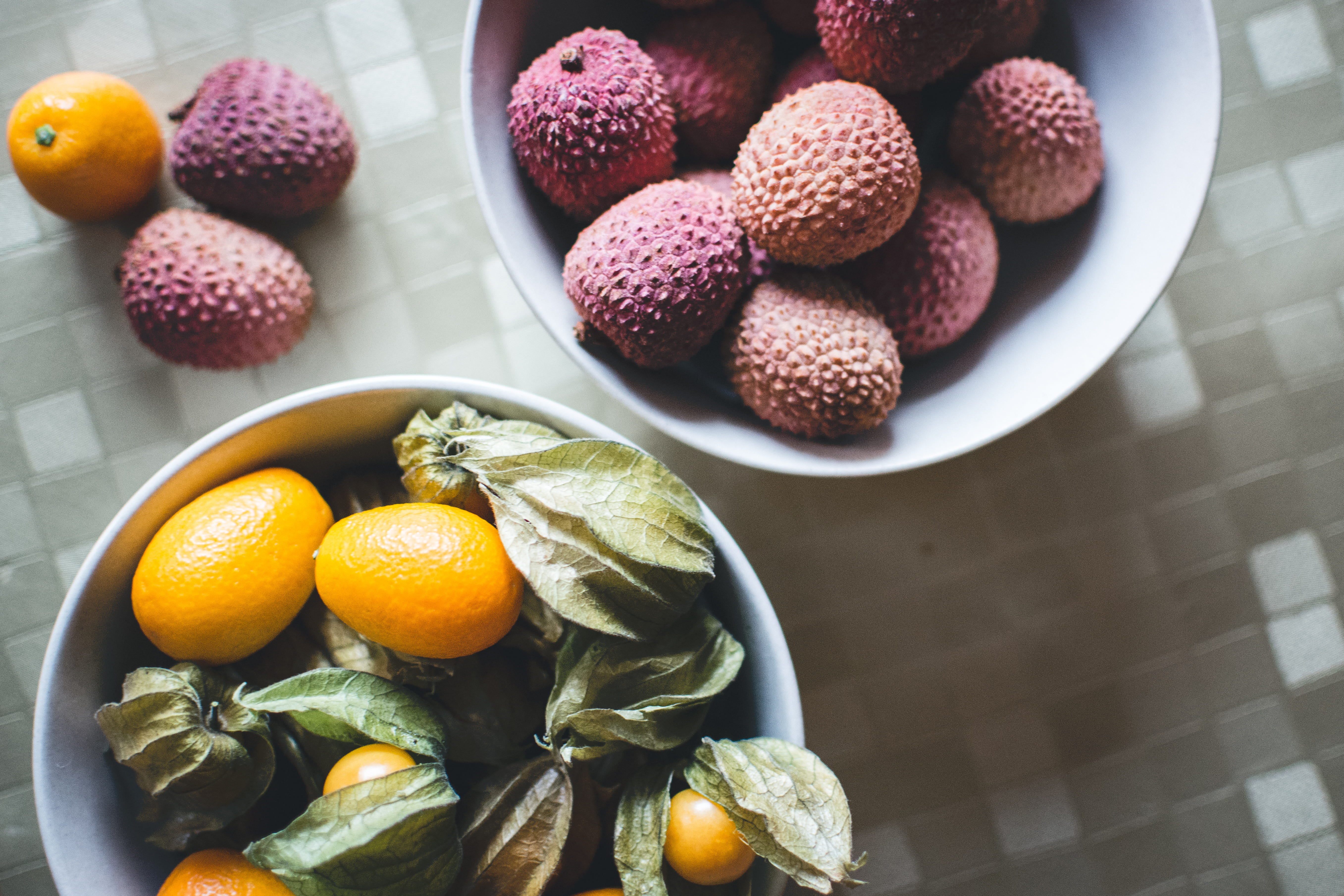 indoors, freshness, lychee, no People, wellbeing, ripe, fruit, close up, organic, berry fruit, orange color, food And Drink, high angle view, 5K, healthy, HD Wallpaper