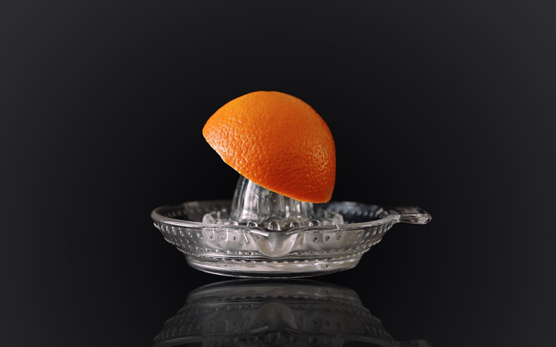 fruit, no people, black Color, food, wellbeing, backgrounds, food and drink, drink, orange Color, 1080P, slice, glass - material, mandarin Orange, organic, HD Wallpaper