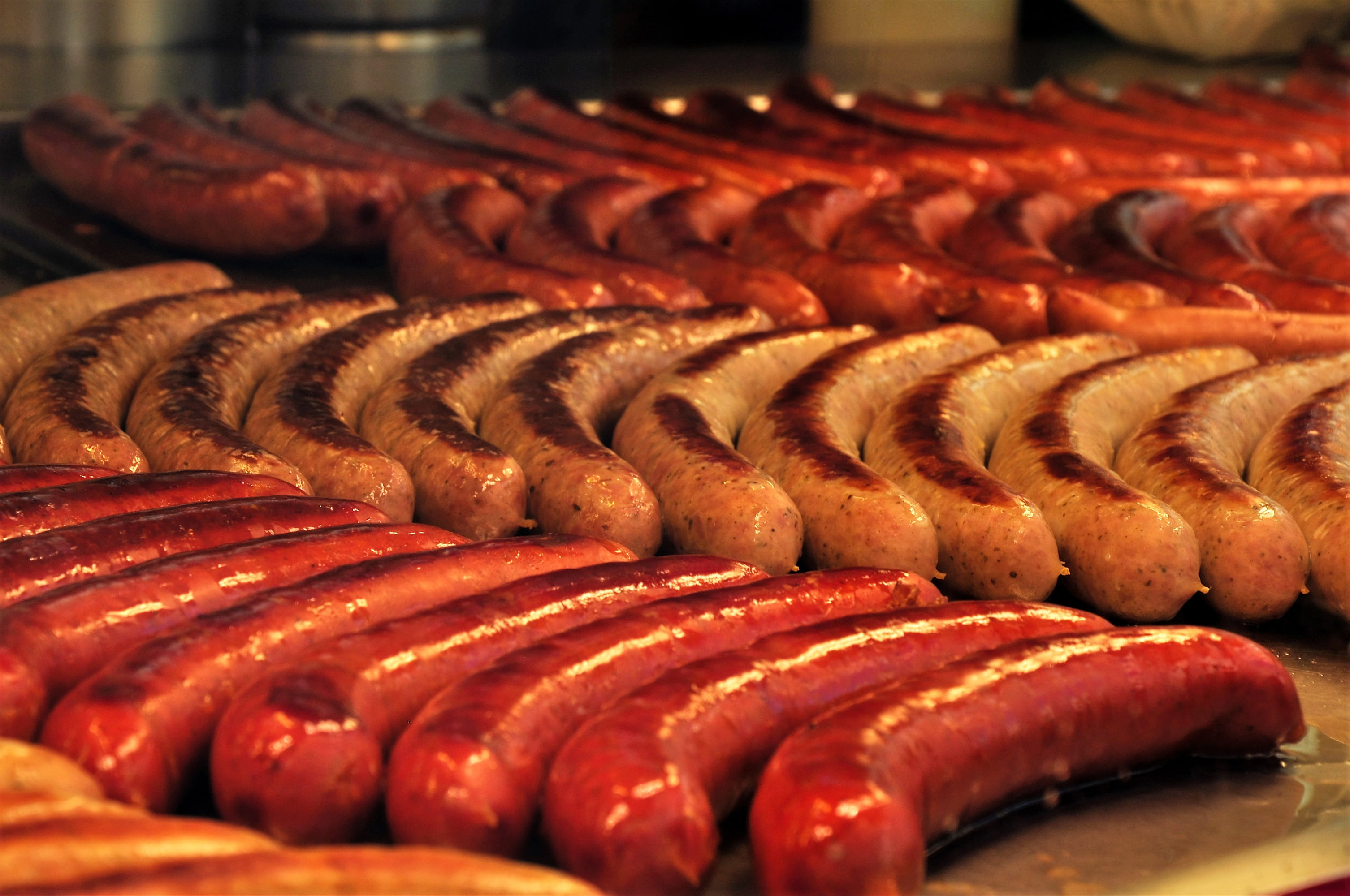 retail, snack, sausage, spicy, takeaway, healthy eating, würstelstand, food, grilled, stainless, large group of objects, barbecue, order, raw food, variety, HD Wallpaper