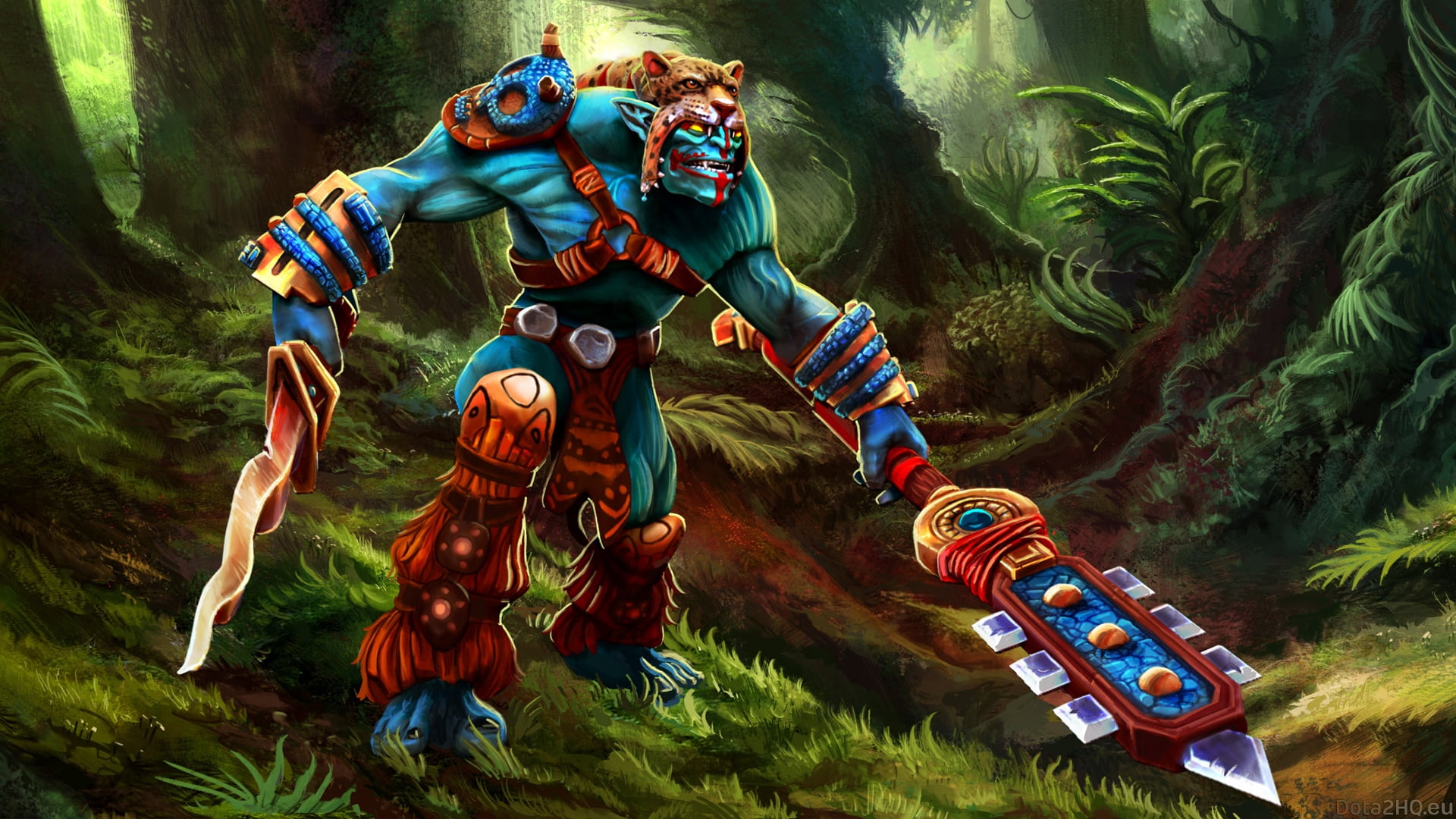 dota 2, huskar, land, creativity, plant, 1080P, art and craft, art, robot, human representation, multi Colored, monster - Fictional Character, dota, imagination, HD Wallpaper