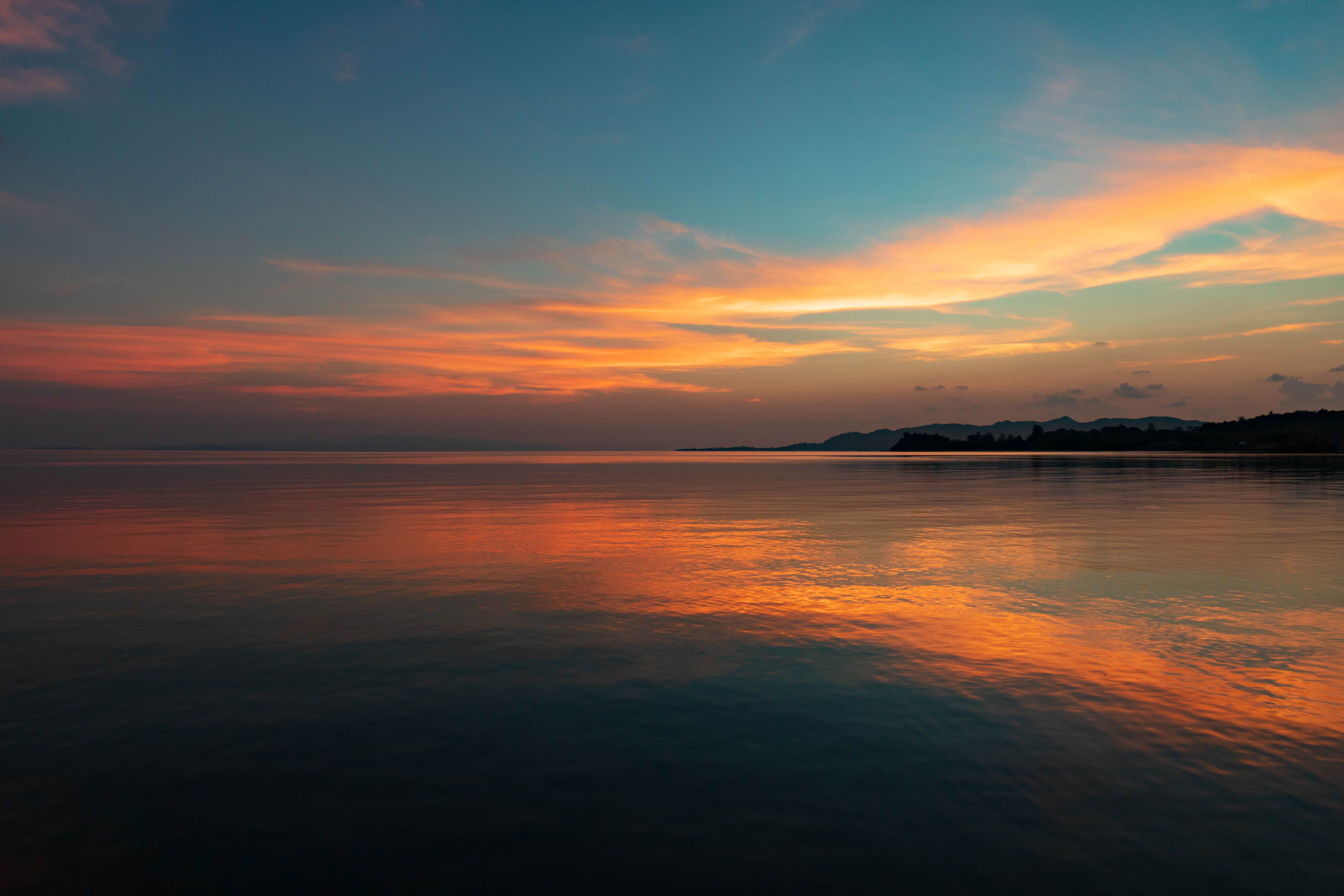 mood, scenics - nature, cloud, sky, the evening sky, beauty in nature, romantic sky, non-urban scene, waterfront, landscape, outdoors, sea, atmosphere, HD Wallpaper