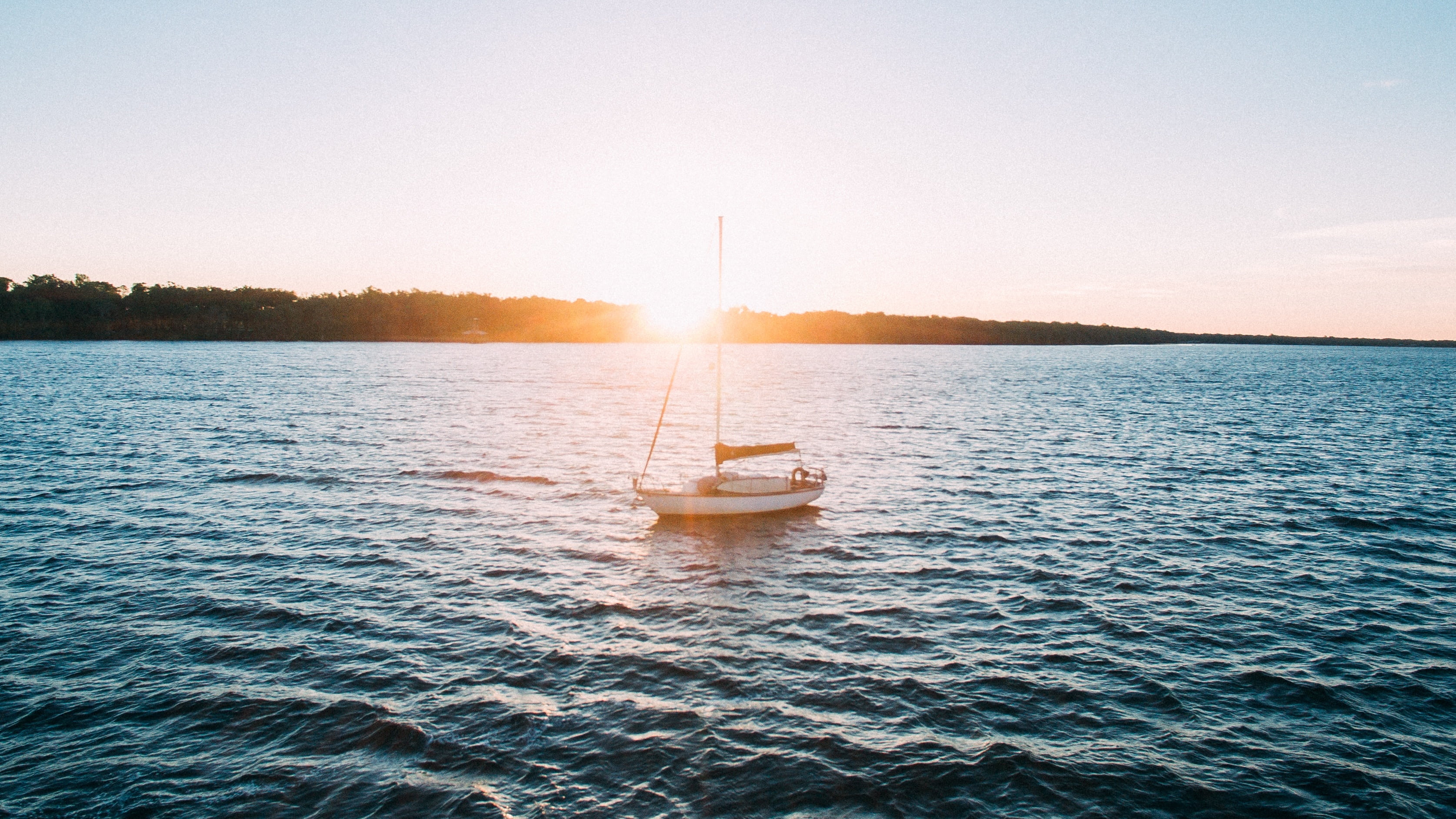 2K, transportation, tranquility, body, yacht, sunlight, recreational boat, no people, passenger craft, sea, scenics - nature, sailboat, white, outdoors, HD Wallpaper
