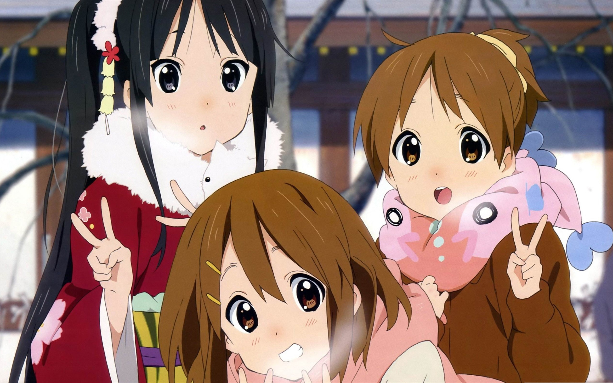 ui, human representation, akiyama, three, market, toy, close-up, 2K, no people, representation, female likeness, outdoors, art and craft, yui, hirasawa, HD Wallpaper