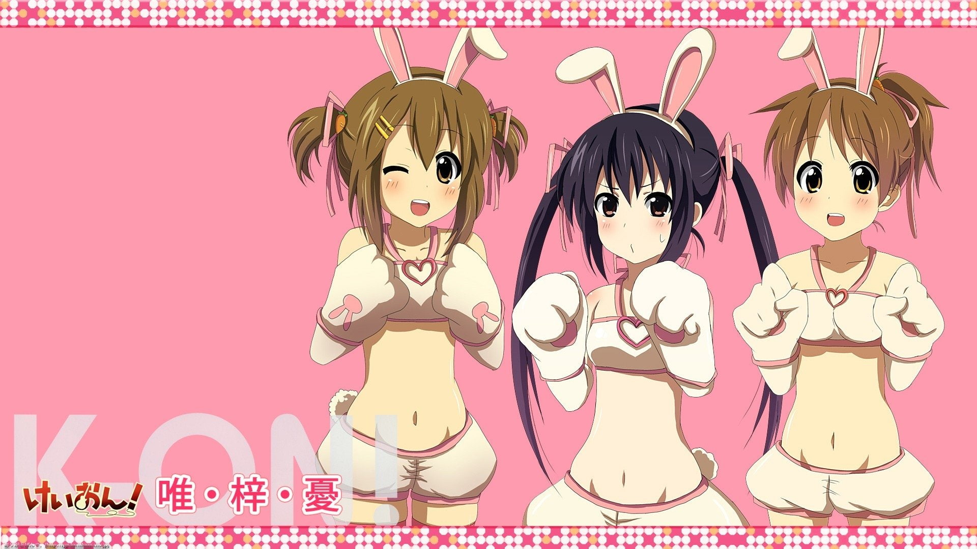Ui Hirasawa, K-ON!, 1080P, Azusa Nakano, Anime, HD Wallpaper