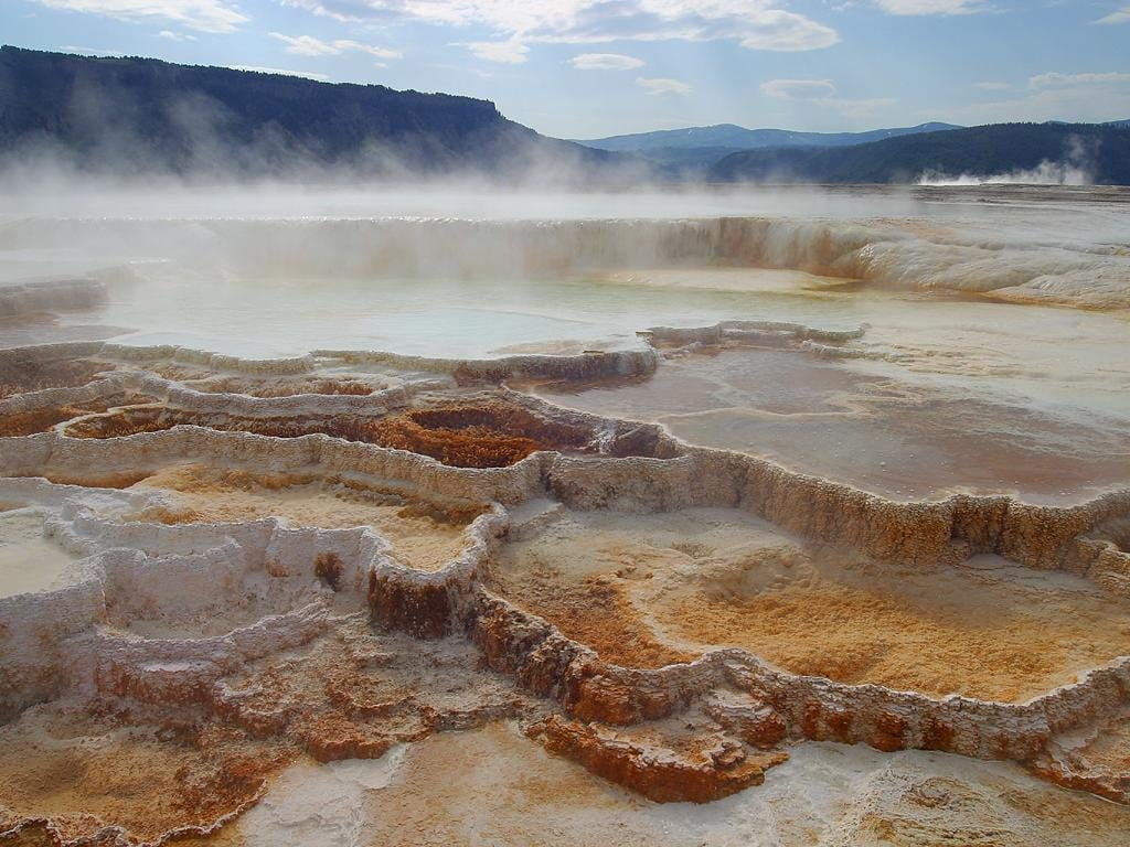 tranquil scene, yellowstone national park, travel, outdoors, environment, color, no people, day, power in nature, travel destinations, volcanic, nature, HD Wallpaper