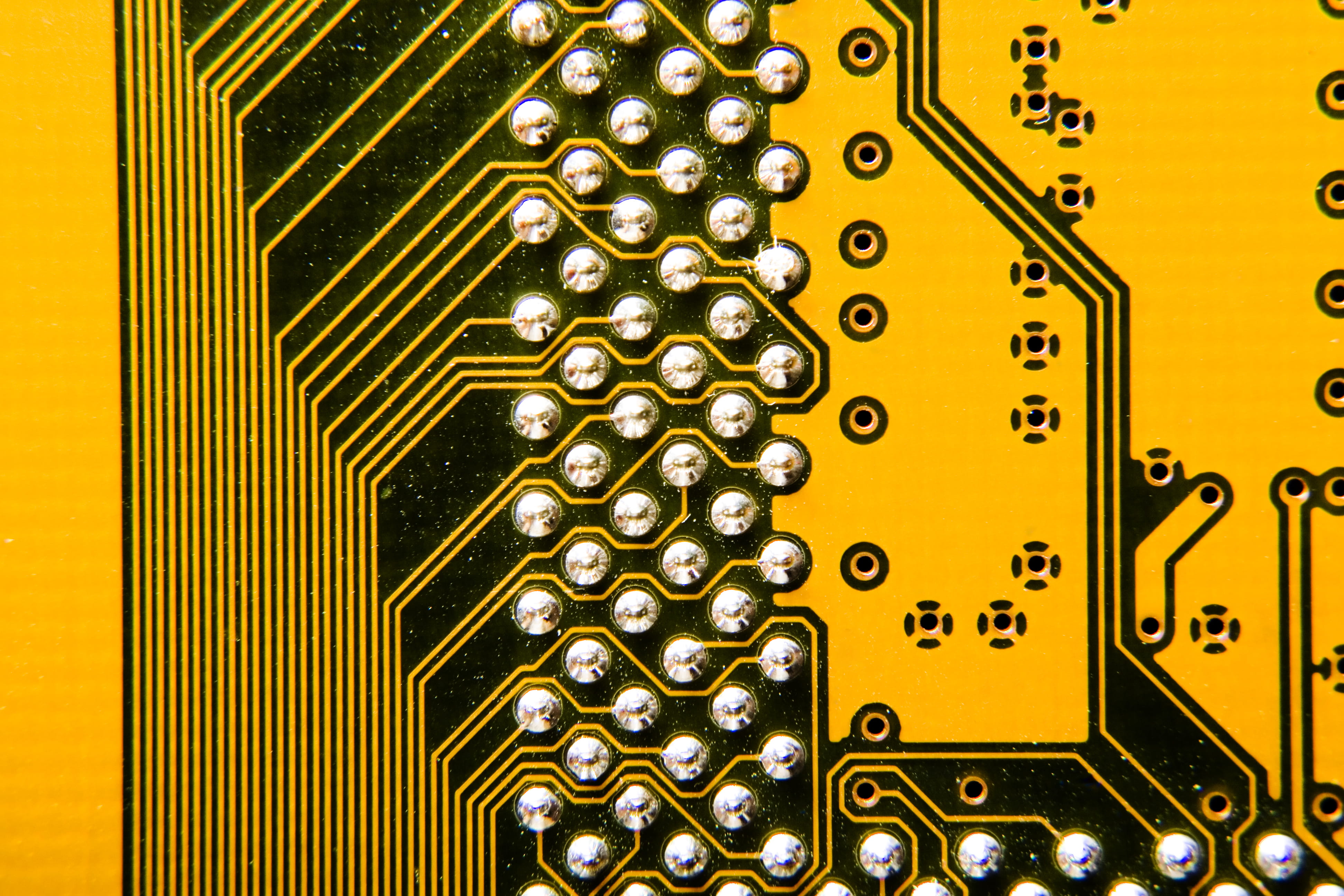 pattern, element, yellow background, close-up, text, software, large group of objects, solder, manufacturing, soldering, fragment, board, yellow, card, HD Wallpaper