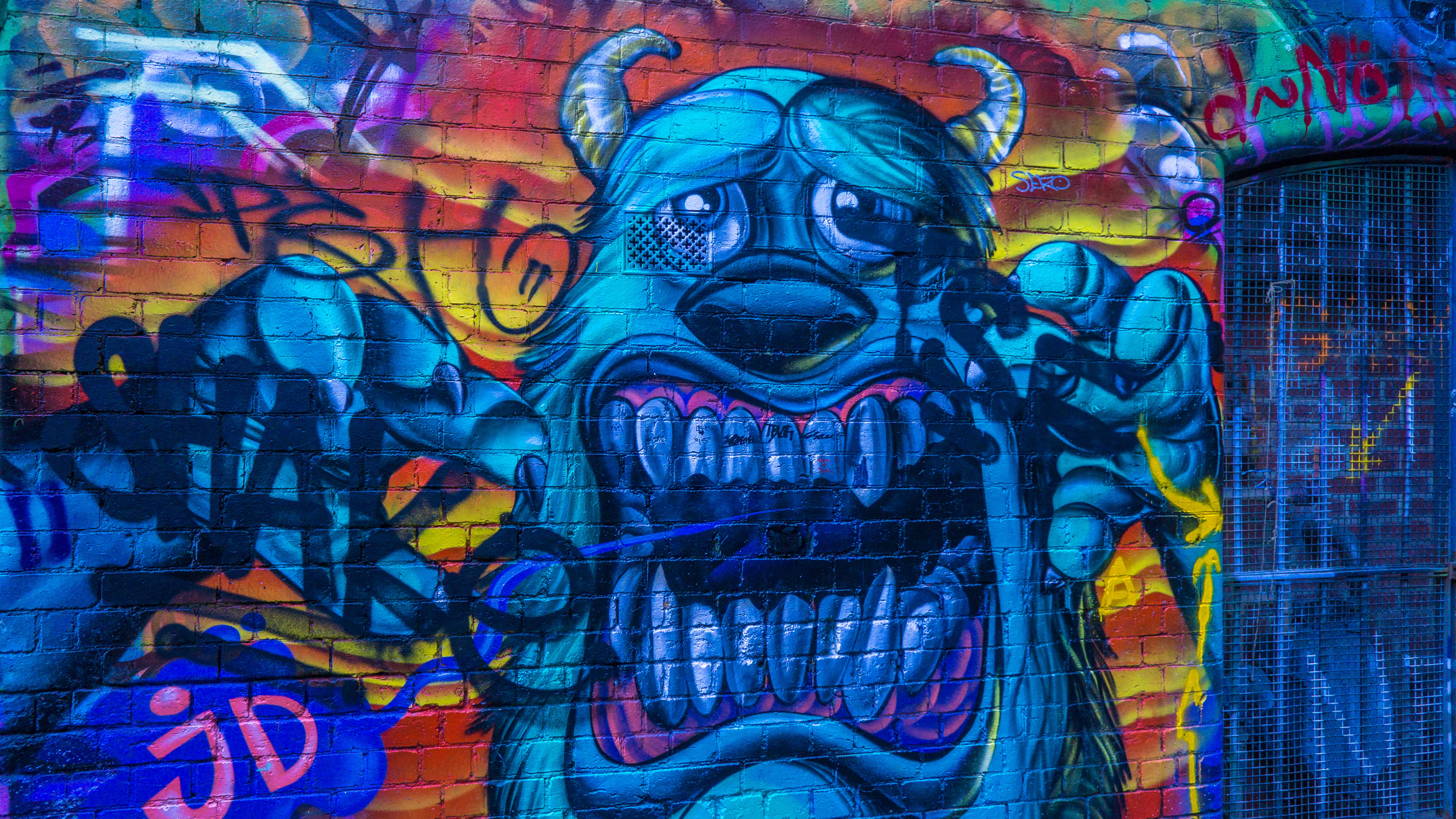 sculpture, multi colored, art, melbourne, lane, craft, creativity, art and craft, close-up, monster, wall - building feature, no people, statue, pattern, HD Wallpaper