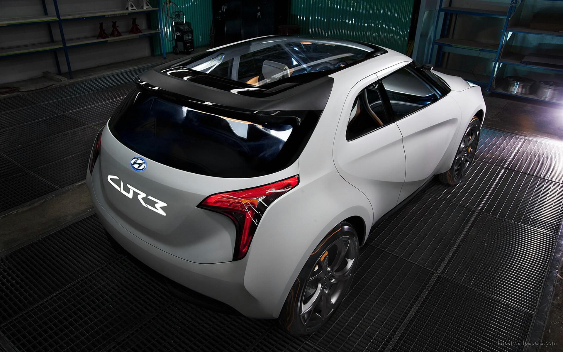 r, white, concept, hyundai, curb, 1080P, cars, 2011, HD Wallpaper