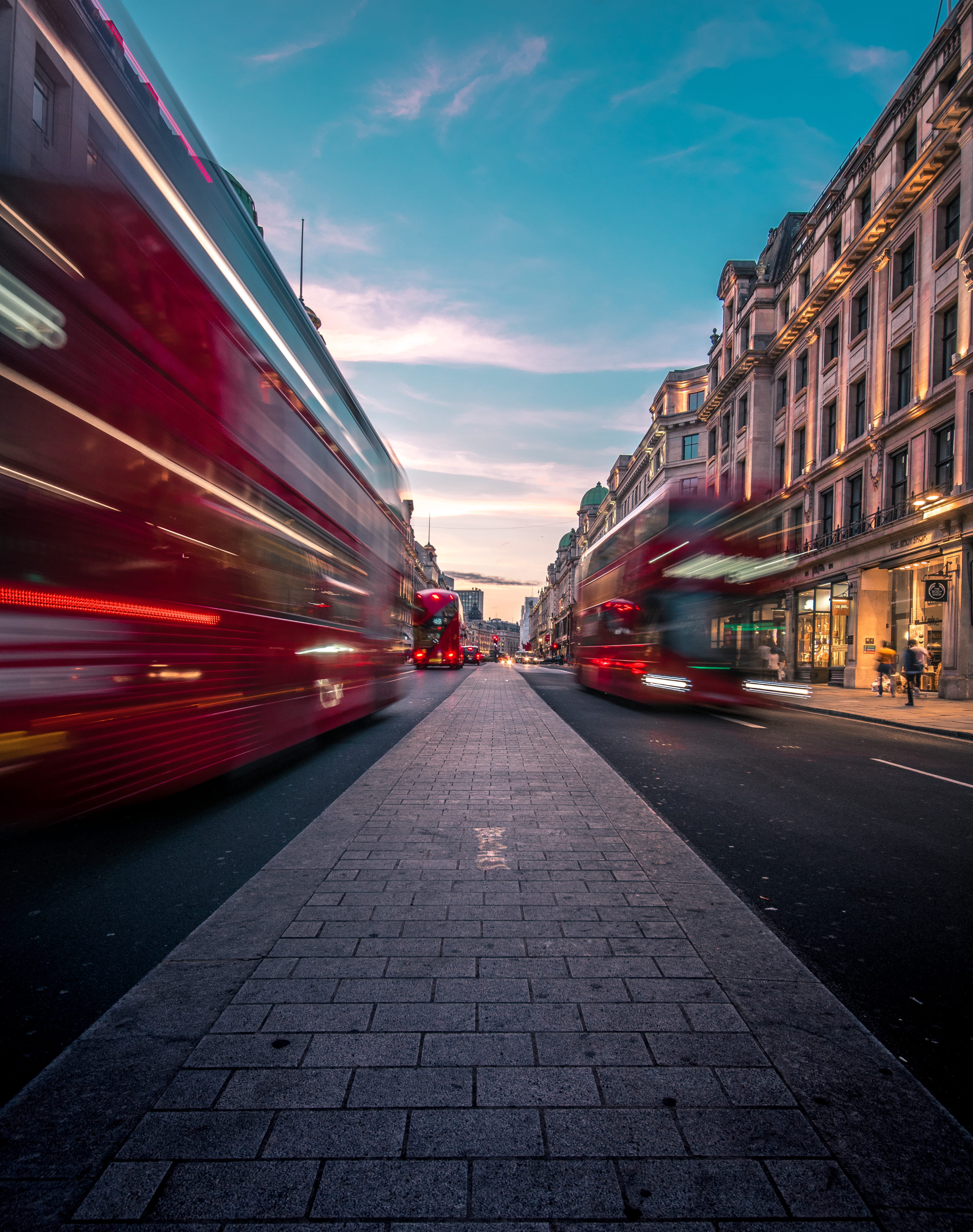 city Street, capital Cities, illuminated, motion, travel, walkway, urban Scene, outdoors, building, blurred Motion, buildings, bus, cable Car, public Transportation, Phone HD Wallpaper